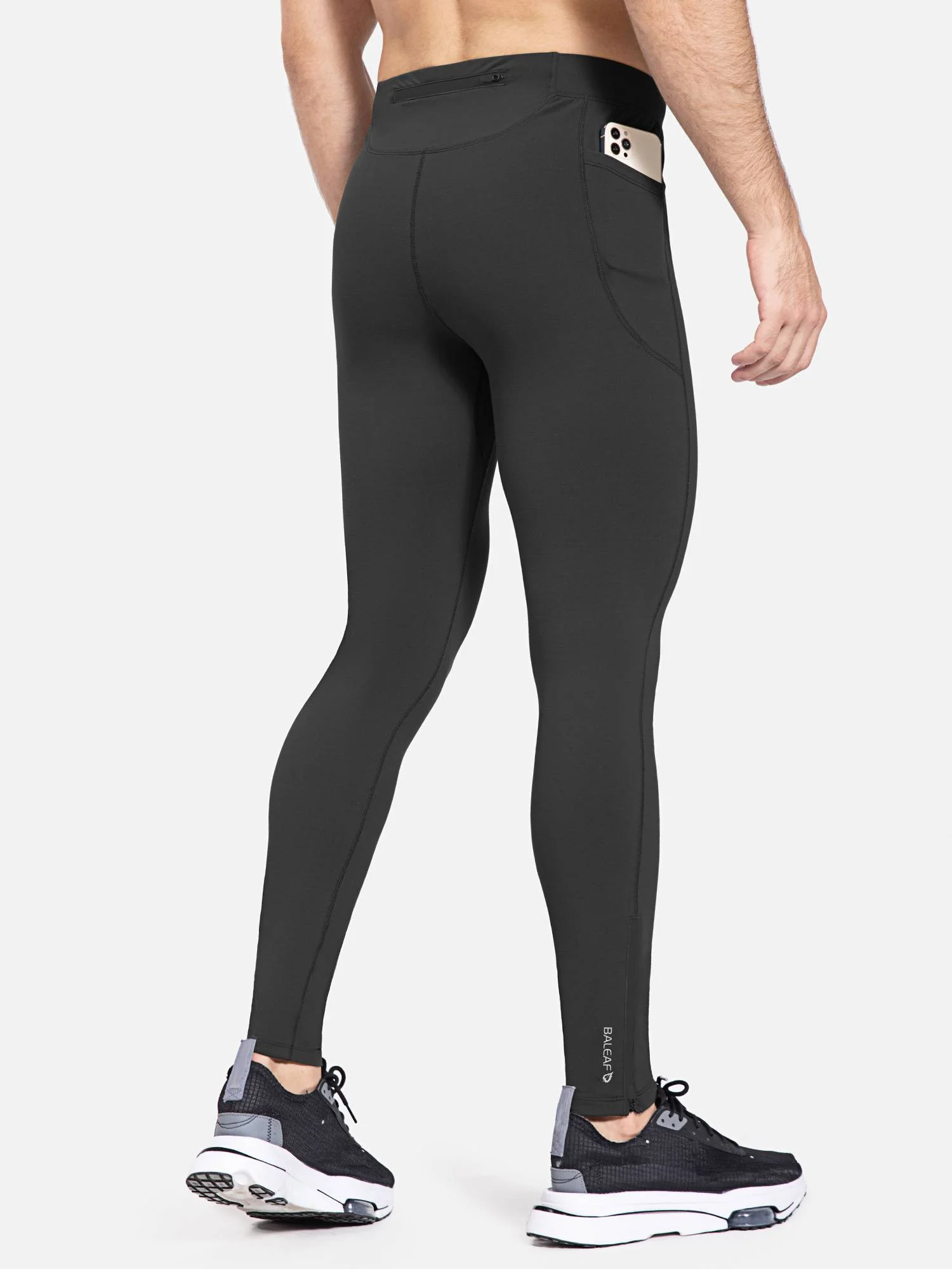 Men's Fleece-Lined Water-Resistant Running Tights - Image 33