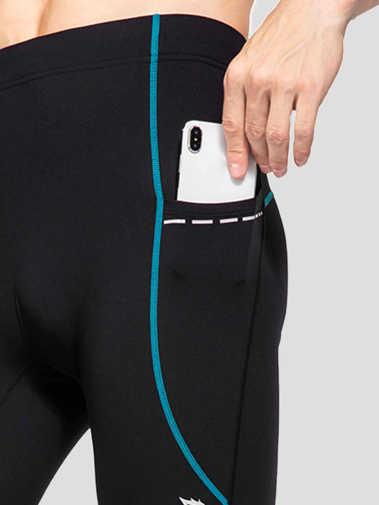 Men's Winter Fleece-Lined Cycling Tights - Image 11