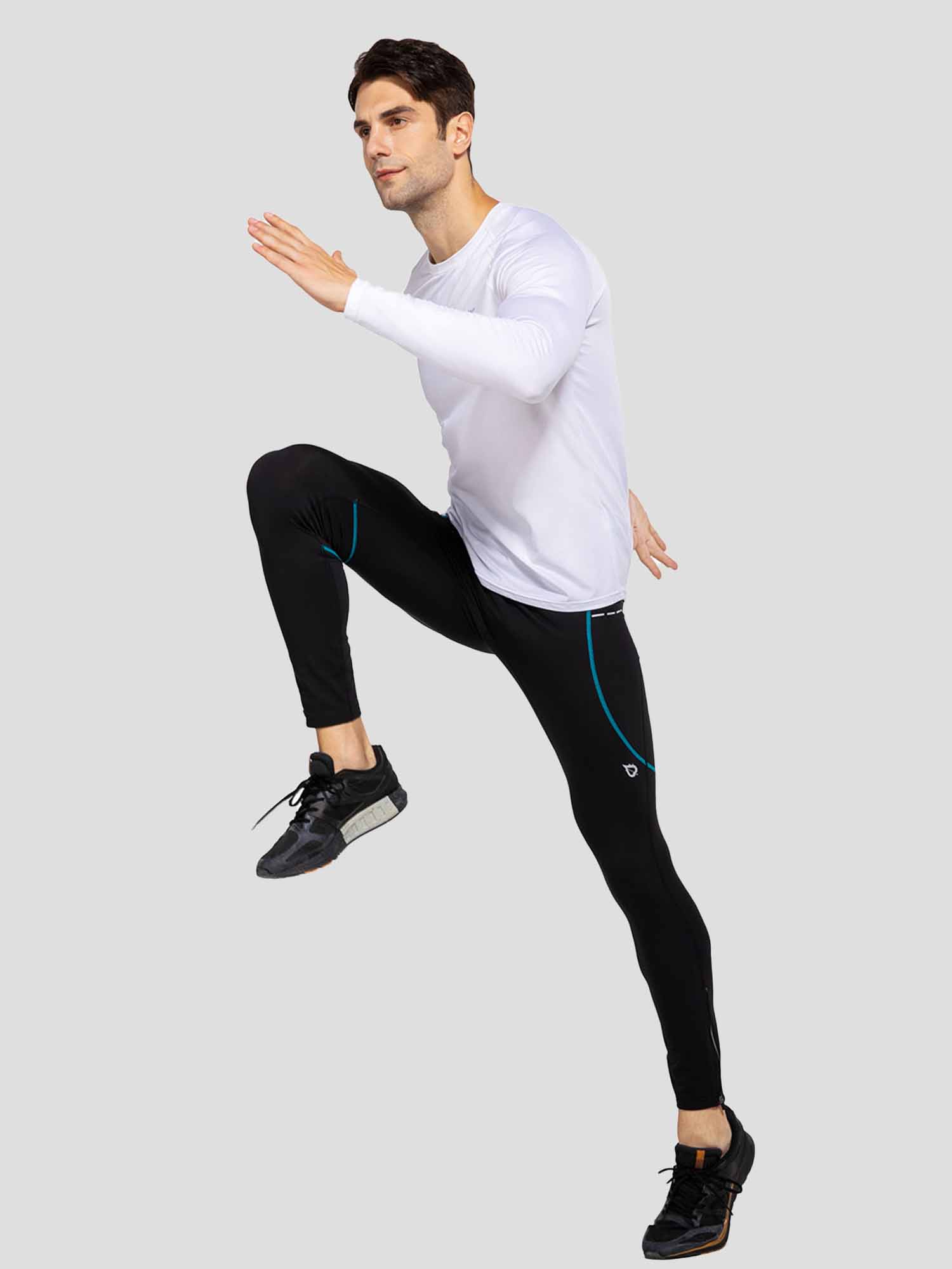 Men's Winter Fleece-Lined Cycling Tights - Image 12