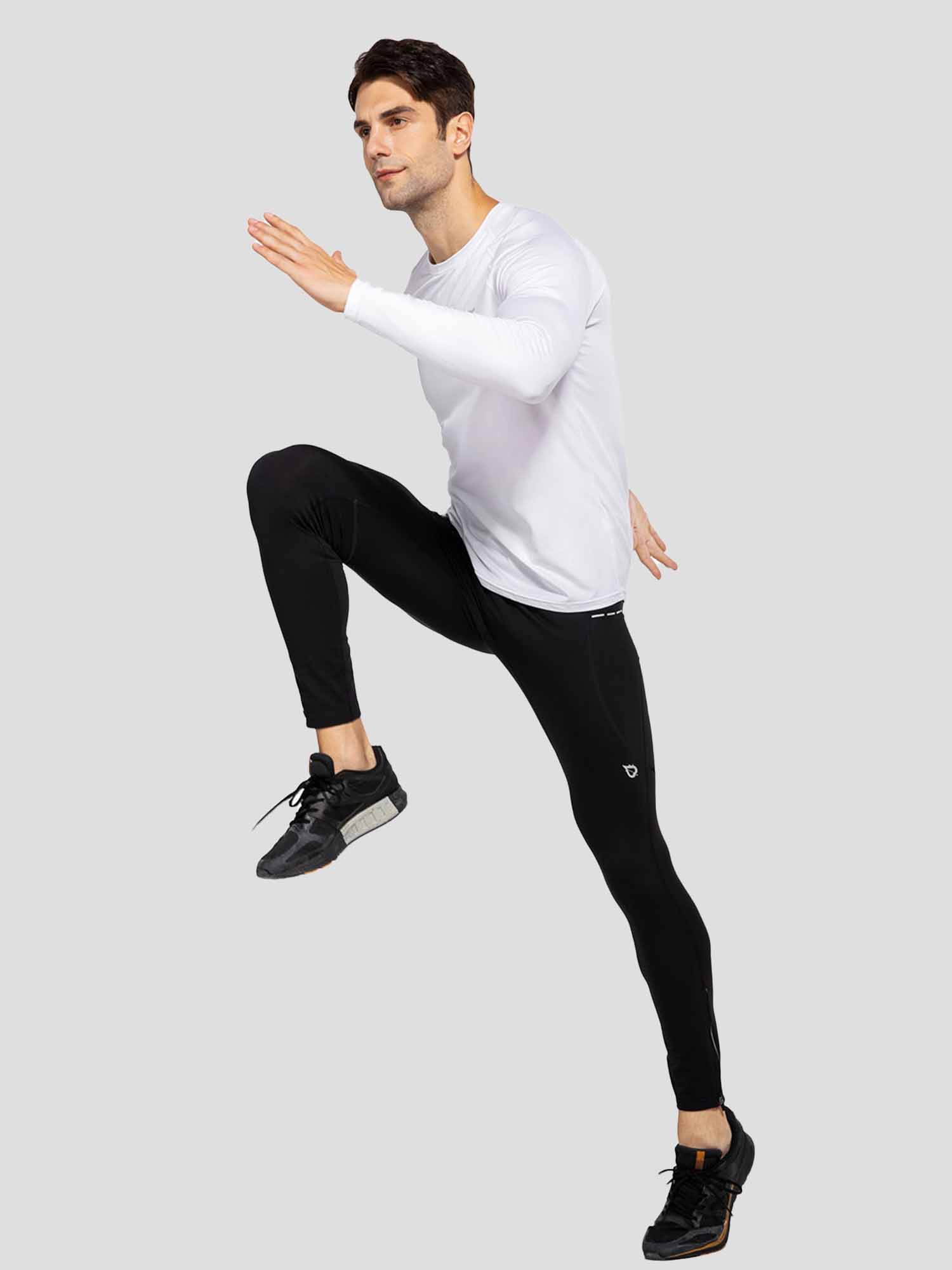 Men's Winter Fleece-Lined Cycling Tights - Image 18