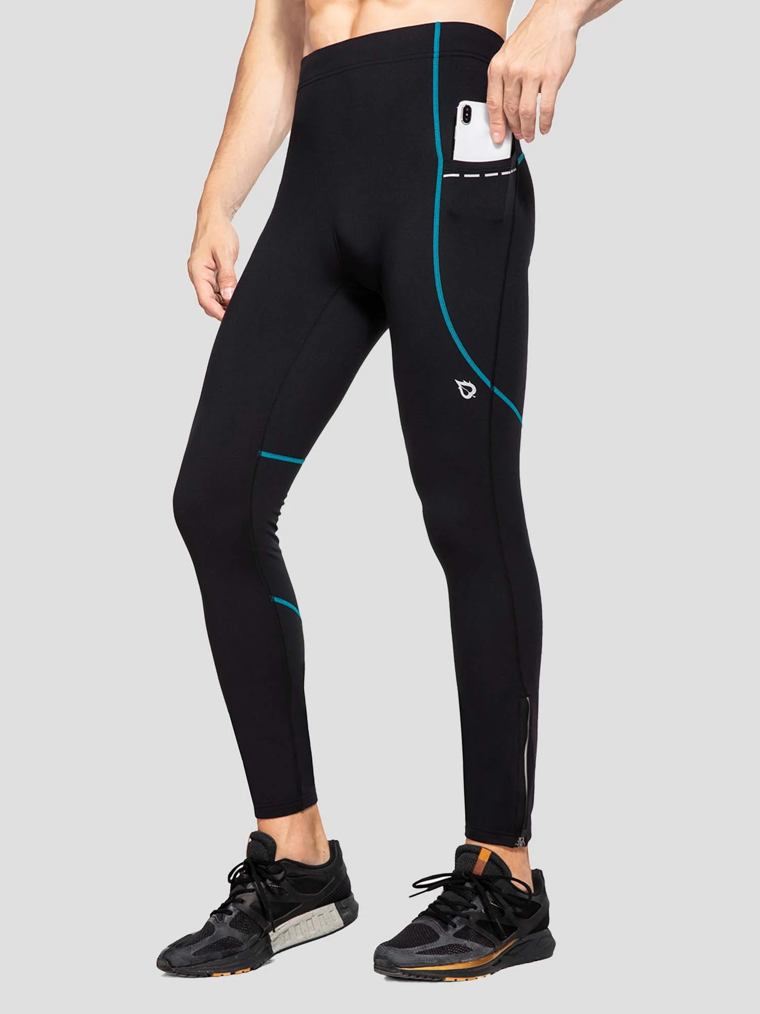 Men's Winter Fleece-Lined Cycling Tights - Image 7