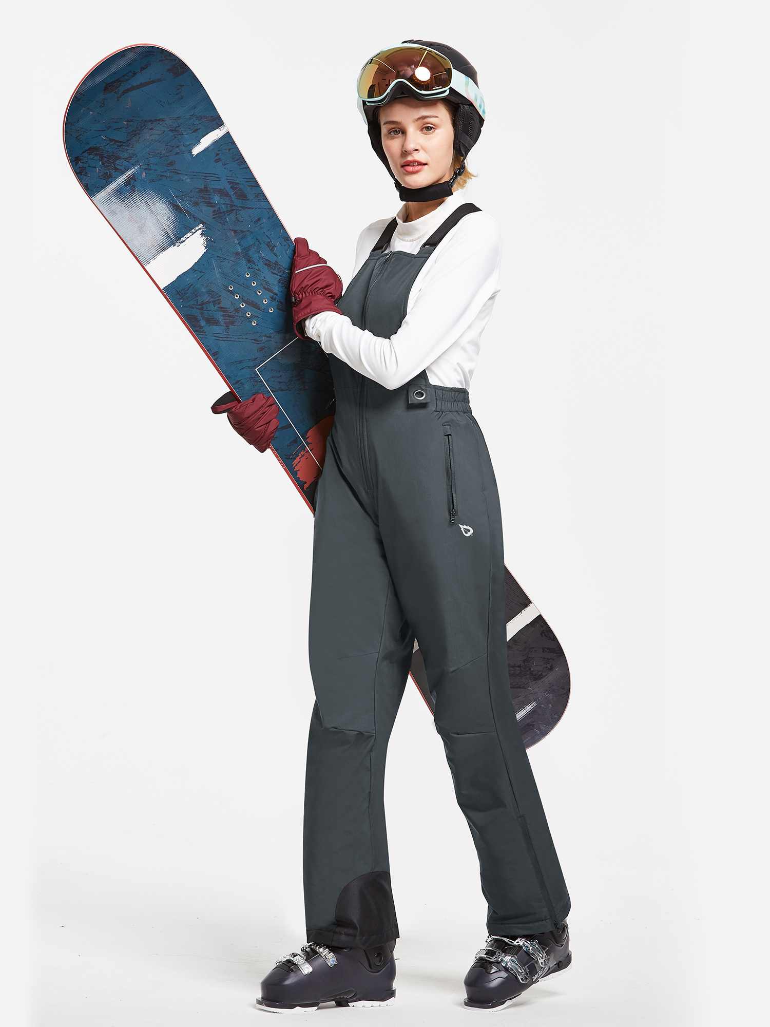 Outdoor Ski Bib Pants with Adjustable Straps - Image 40