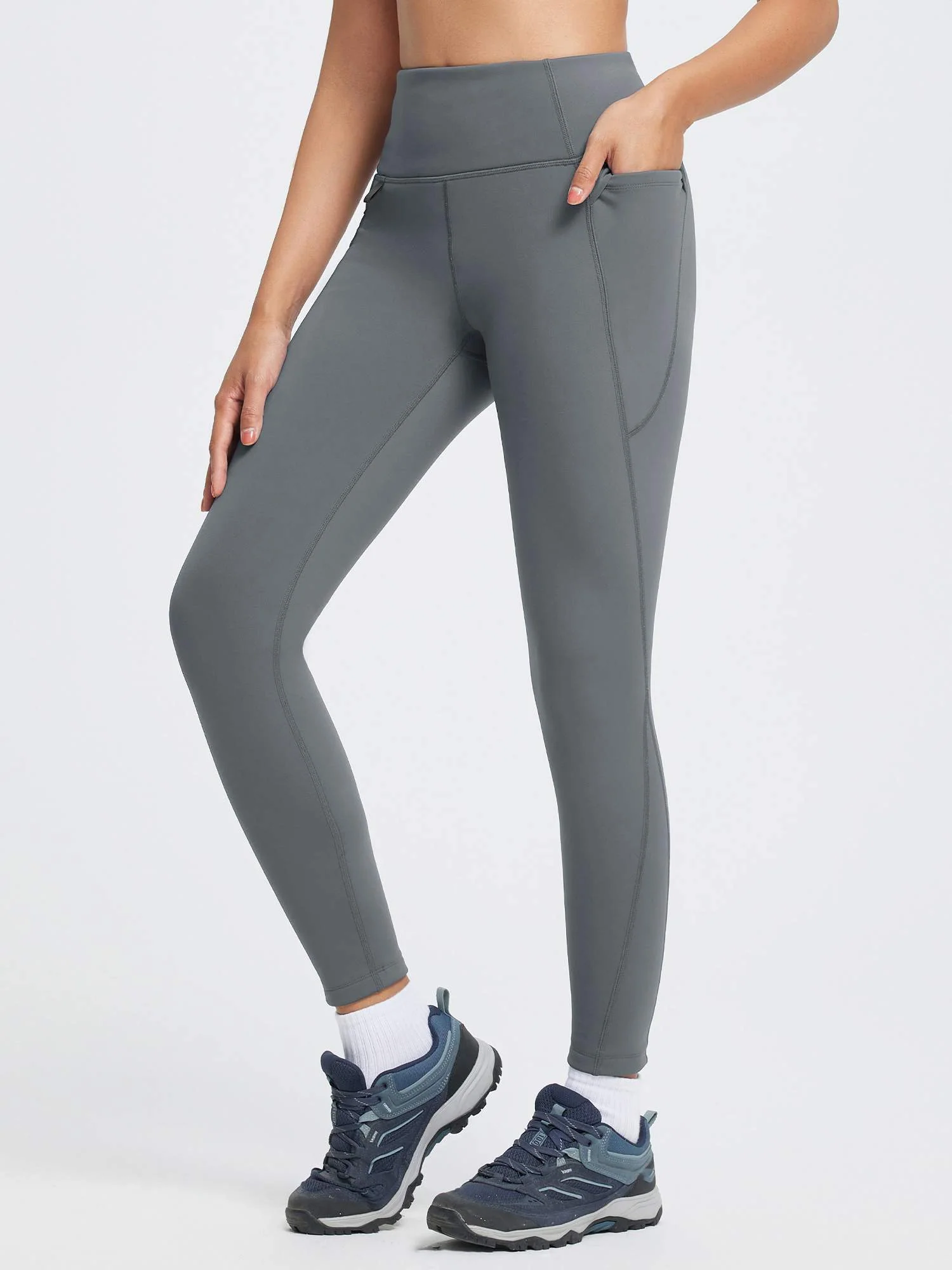 Outdoor Thickened Thermal Knit Leggings - Image 3