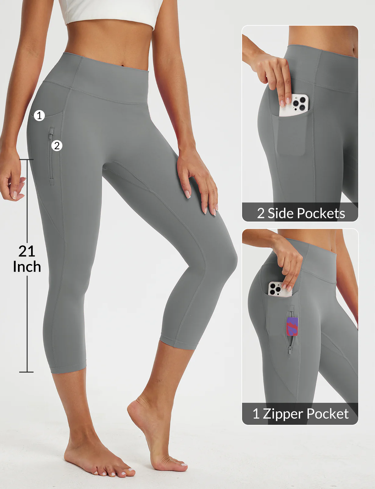 Women's 21" High-Waisted Capris - Image 16