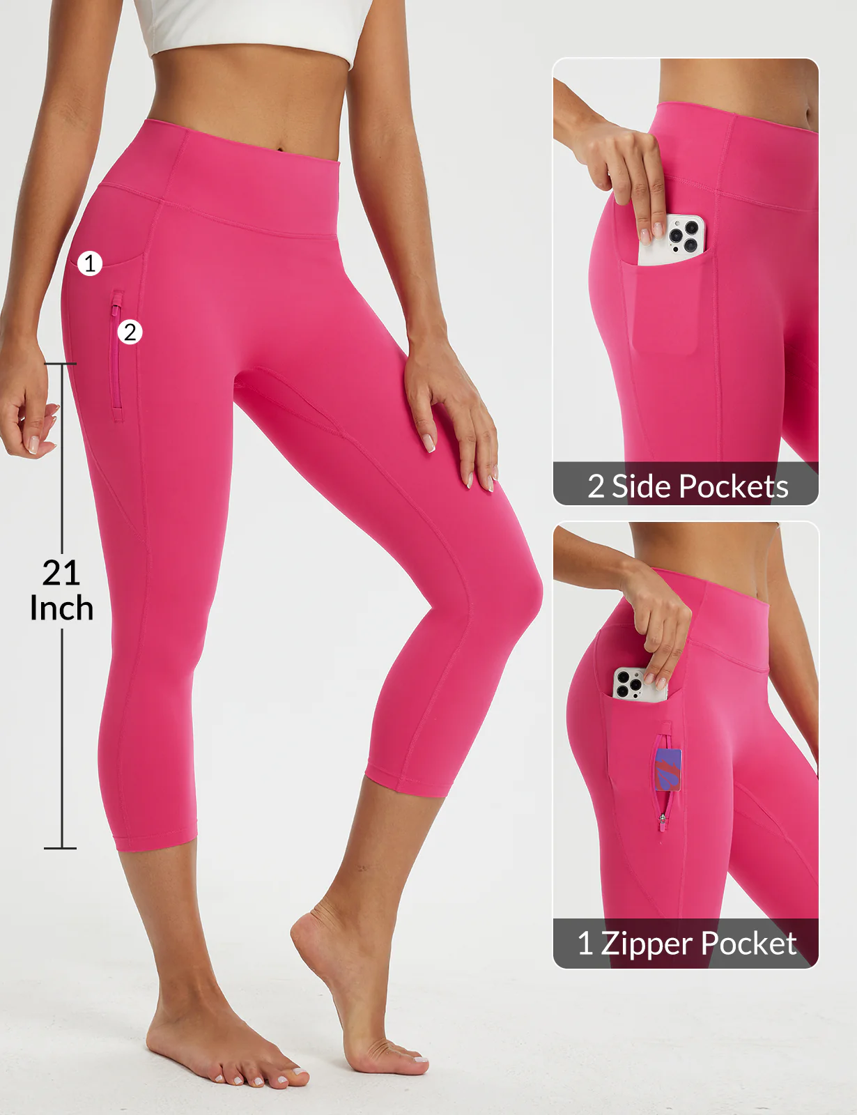 Women's 21" High-Waisted Capris - Image 22