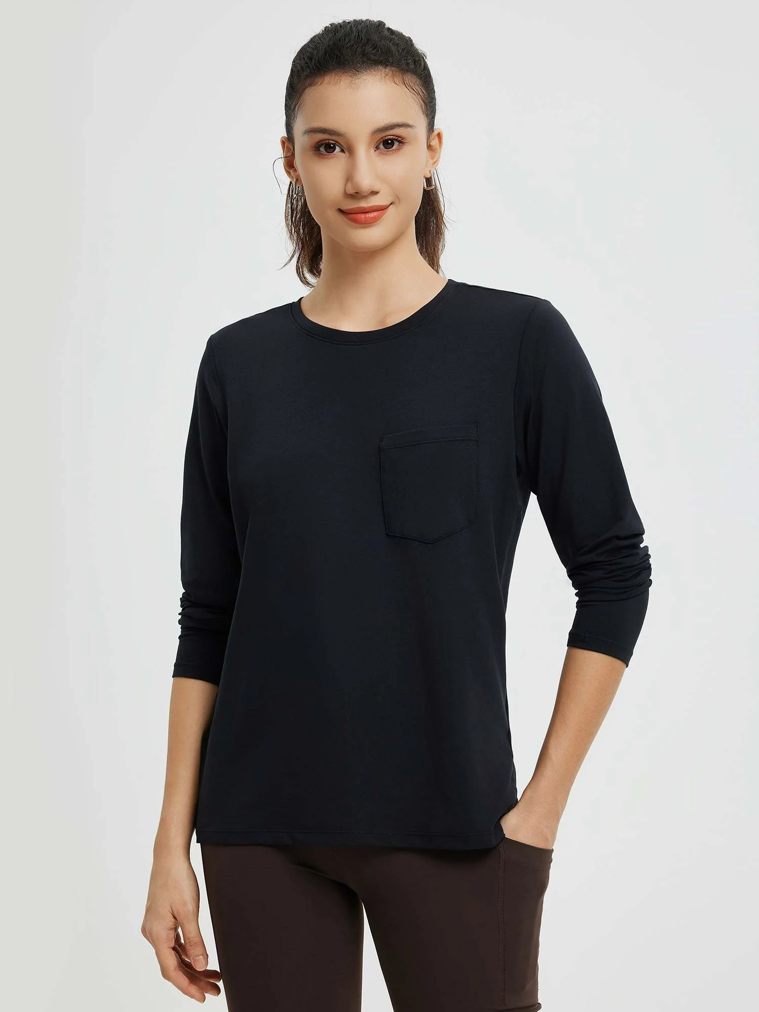 Running Crewneck Pocket Long-Sleeve Top - Image 10