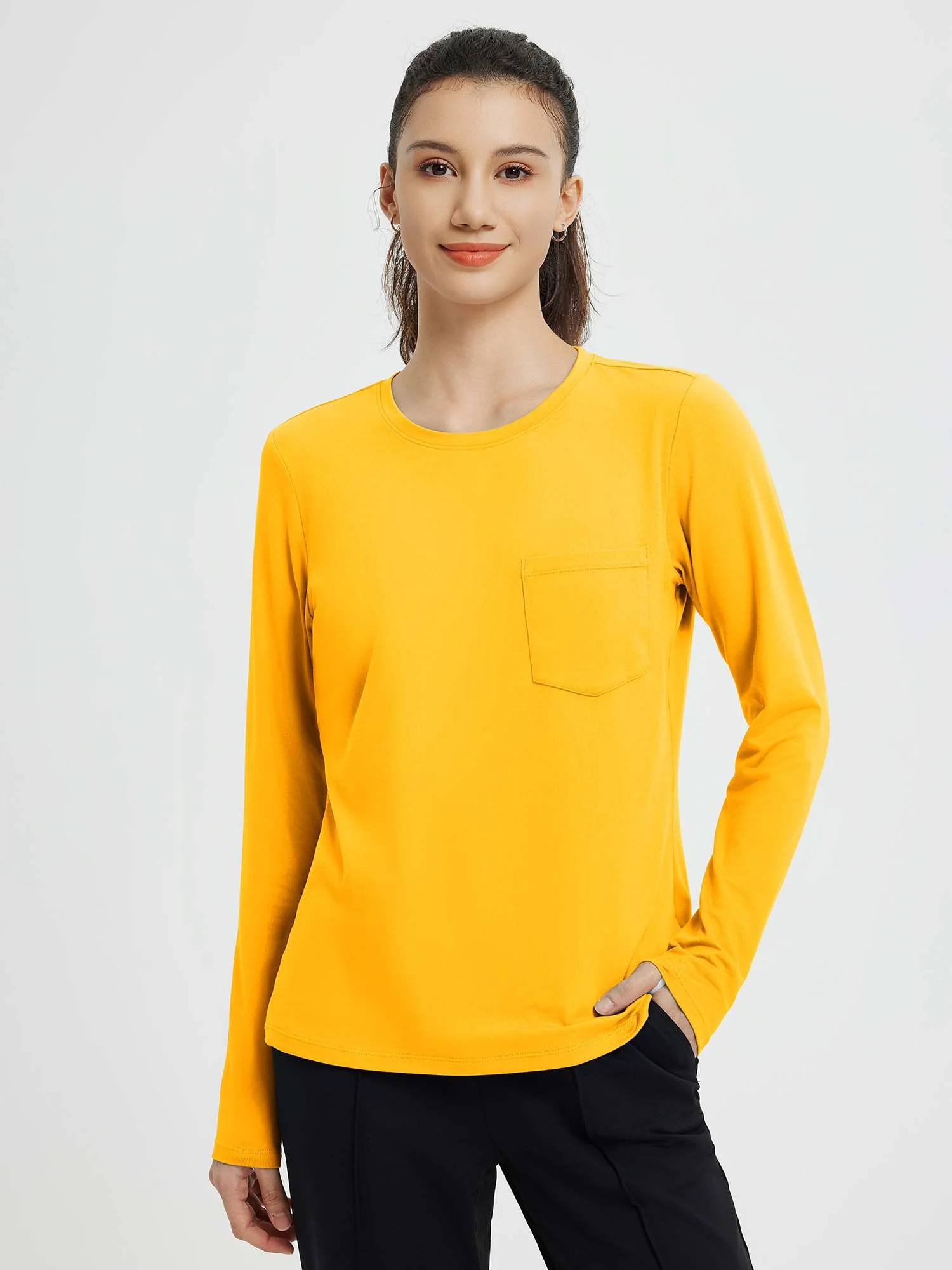 Running Crewneck Pocket Long-Sleeve Top - Image 16