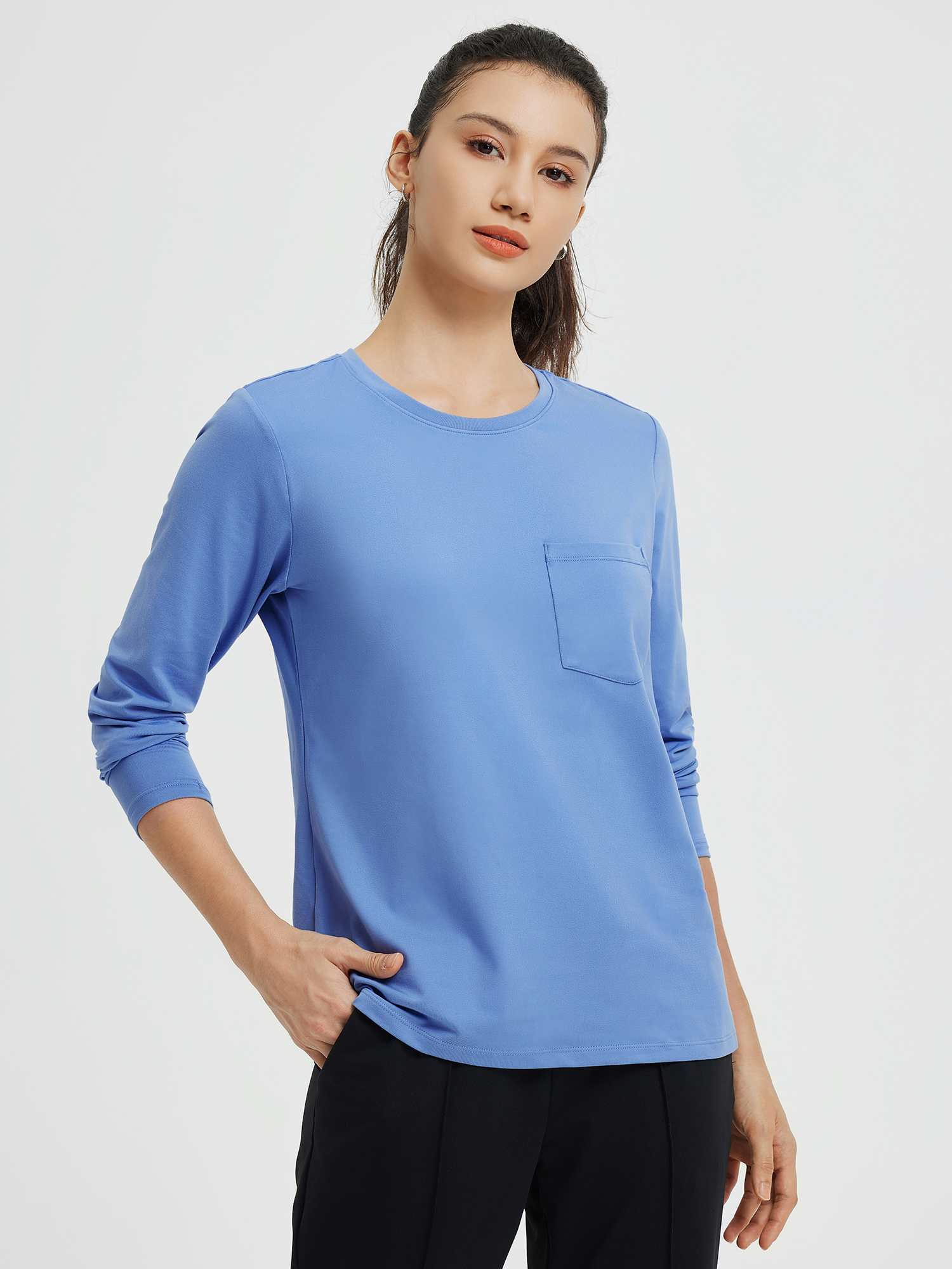 Running Crewneck Pocket Long-Sleeve Top - Image 8