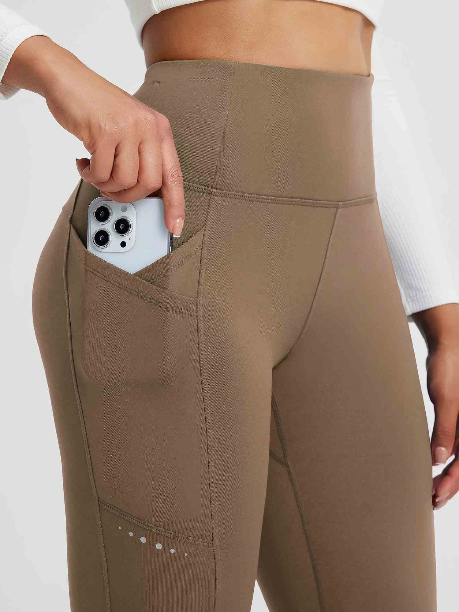 Running Cross Pocket Fleece Tight Leggings - Image 29