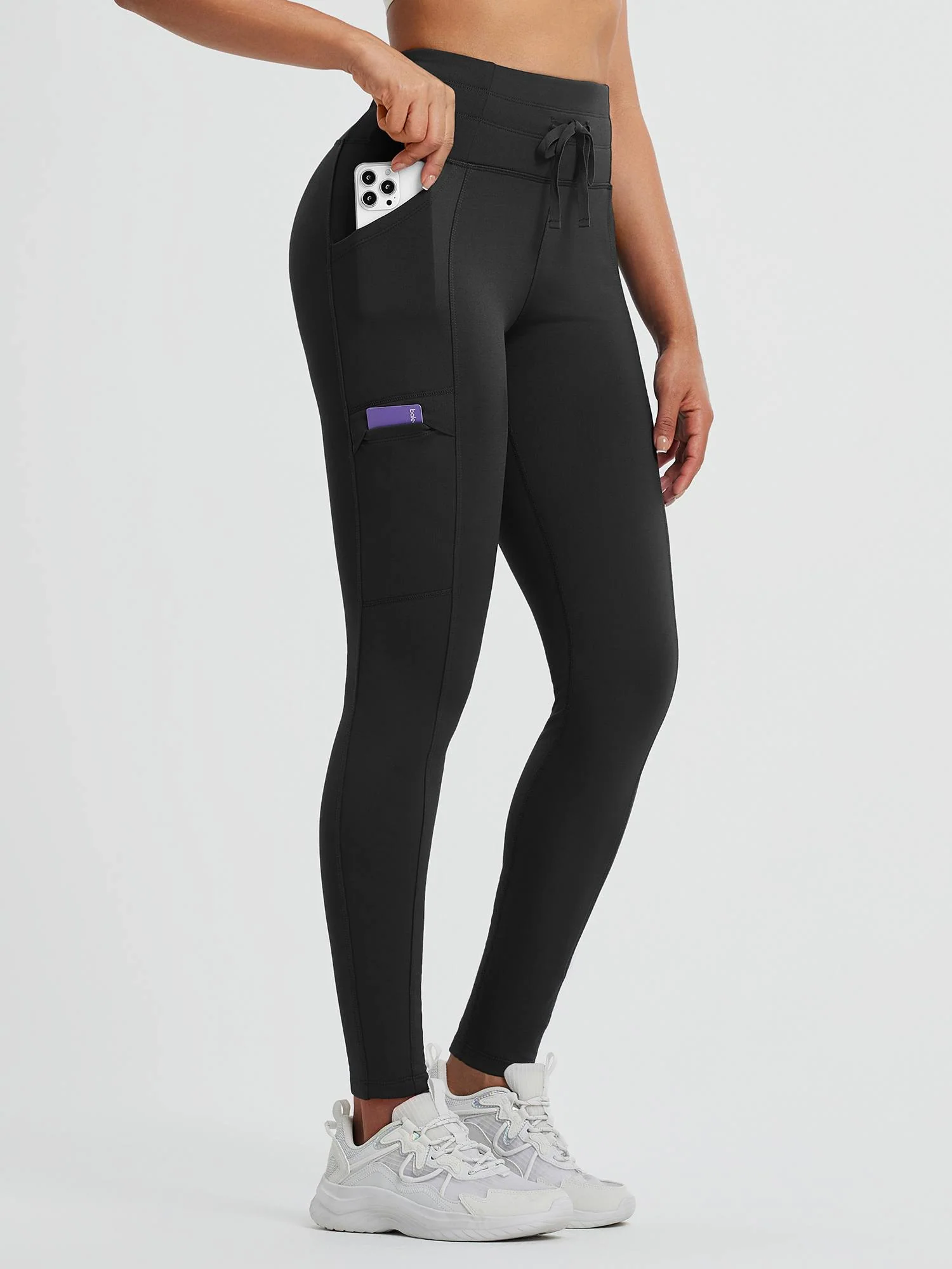 Running High-Waisted Fleece Leggings - Image 9
