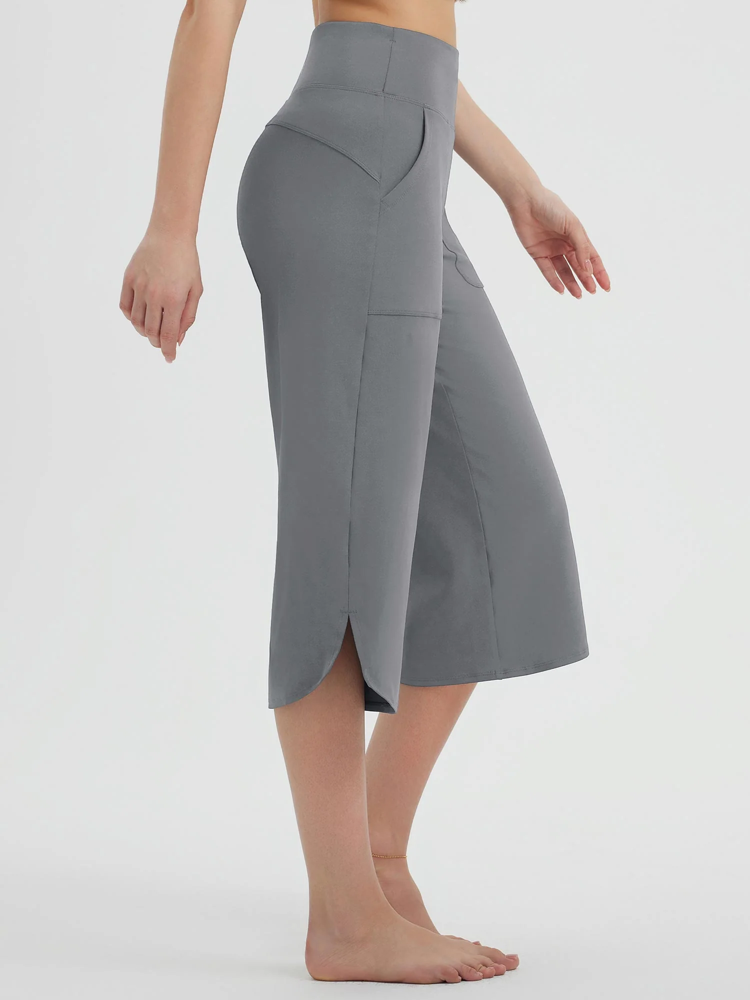 Secret Breeze Curved Hem Capris - Image 10