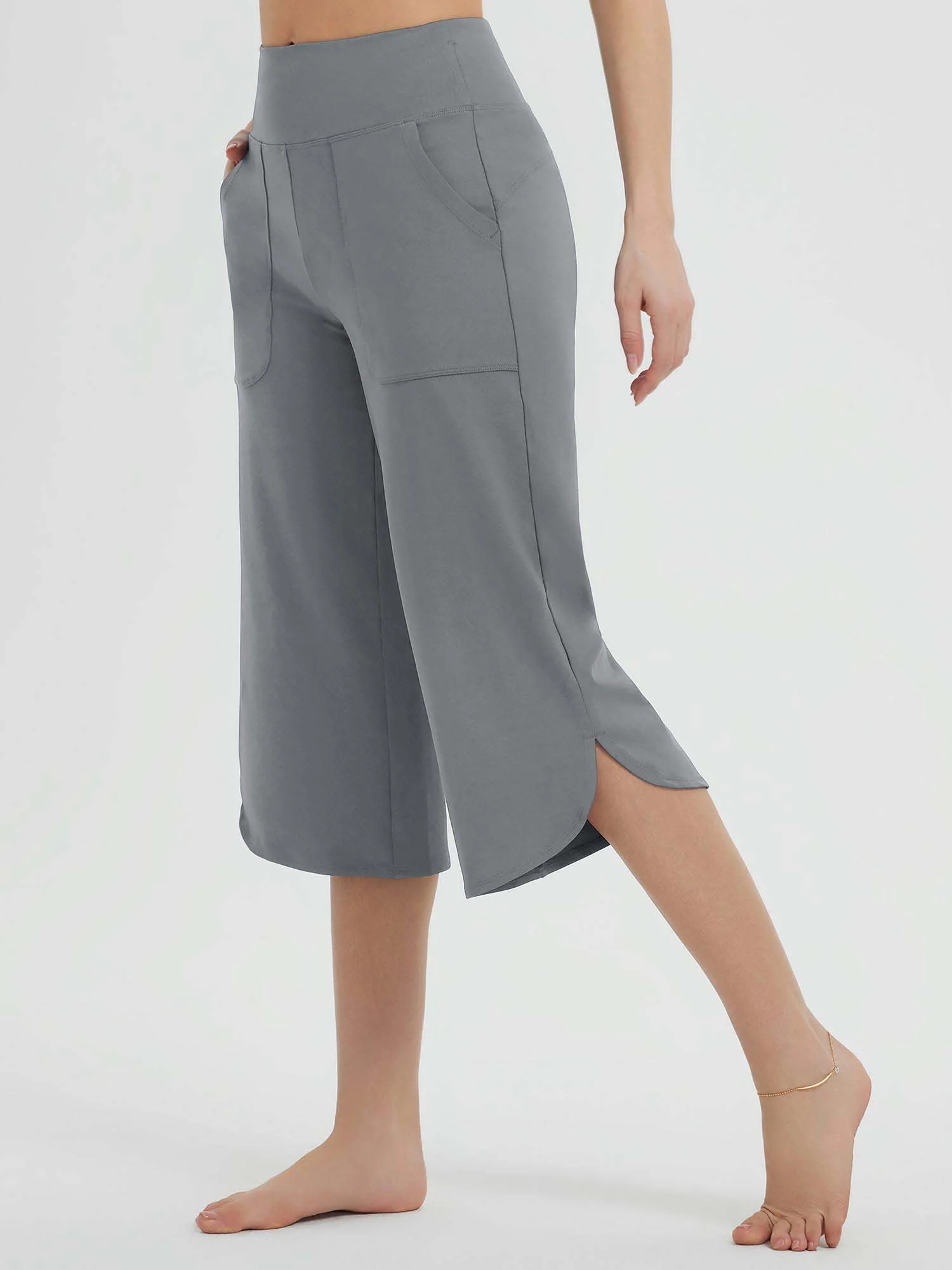 Secret Breeze Curved Hem Capris - Image 11