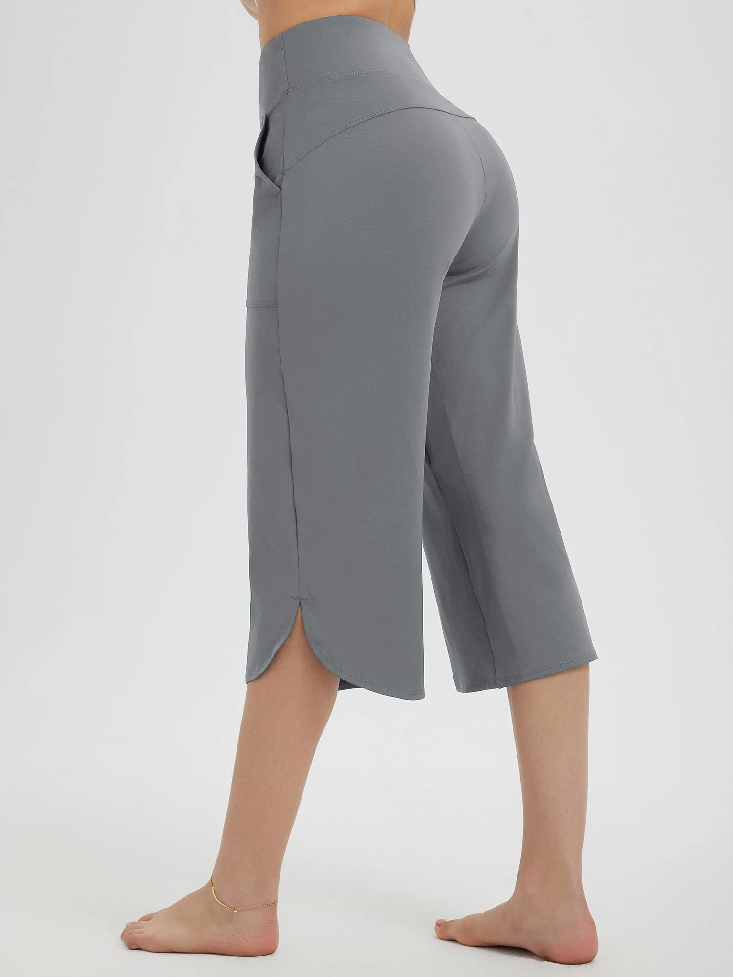 Secret Breeze Curved Hem Capris - Image 12
