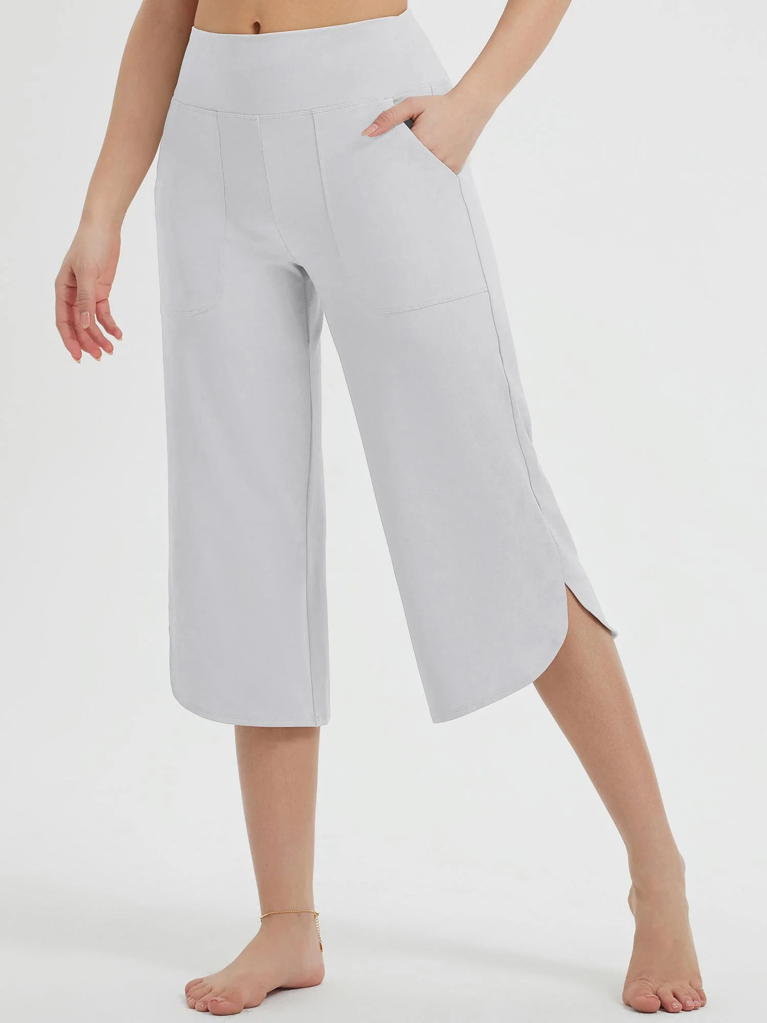 Secret Breeze Curved Hem Capris - Image 13