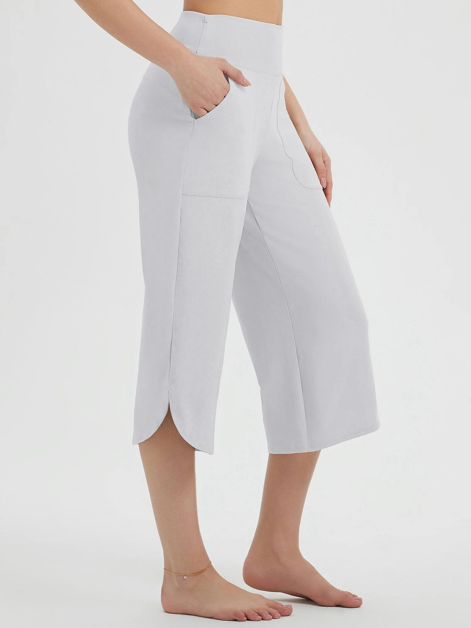 Secret Breeze Curved Hem Capris - Image 15
