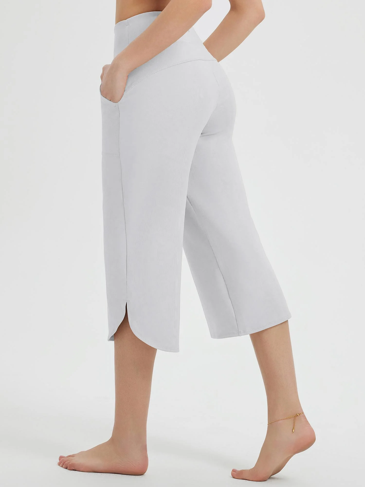 Secret Breeze Curved Hem Capris - Image 16