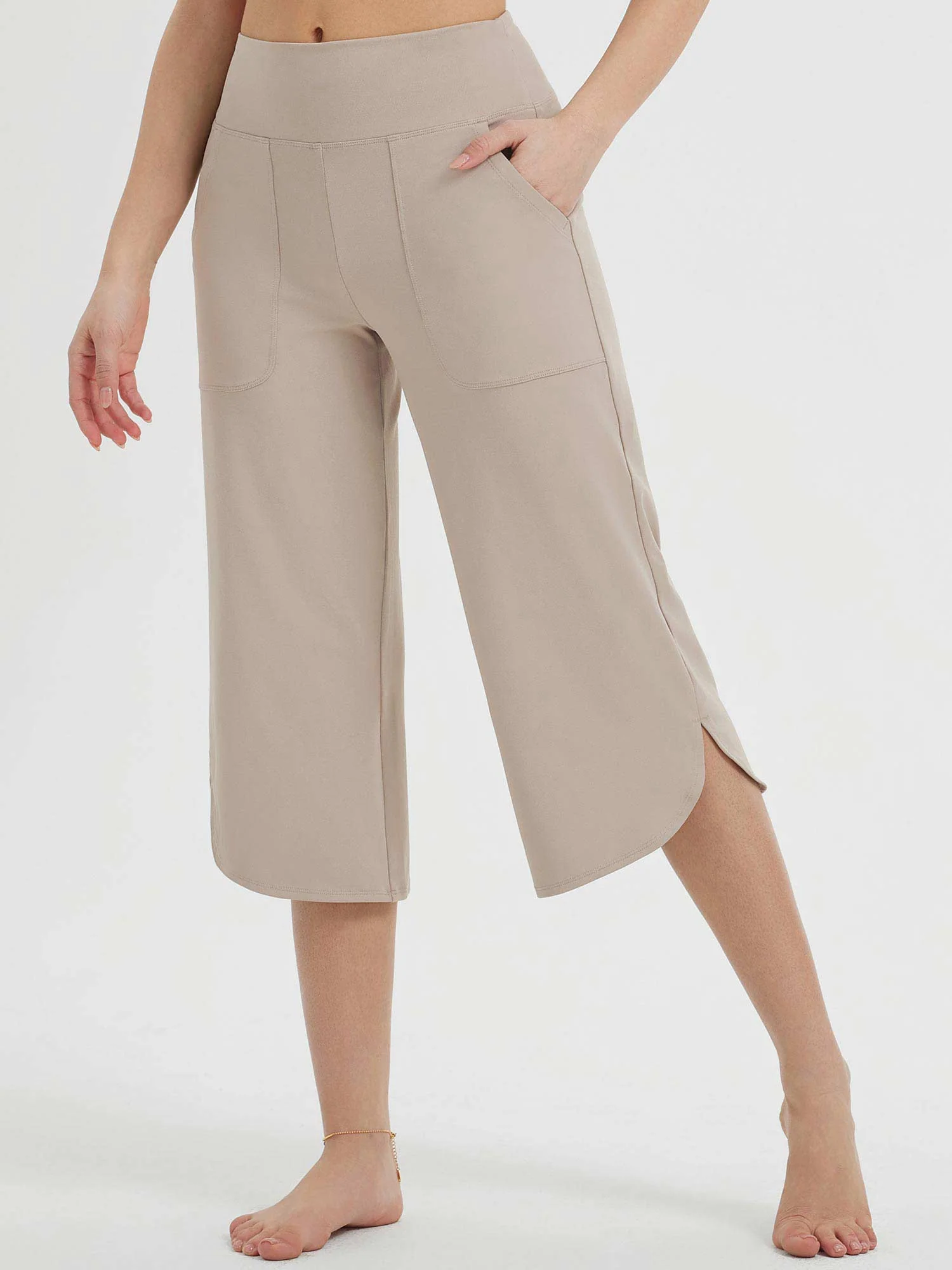 Secret Breeze Curved Hem Capris - Image 19