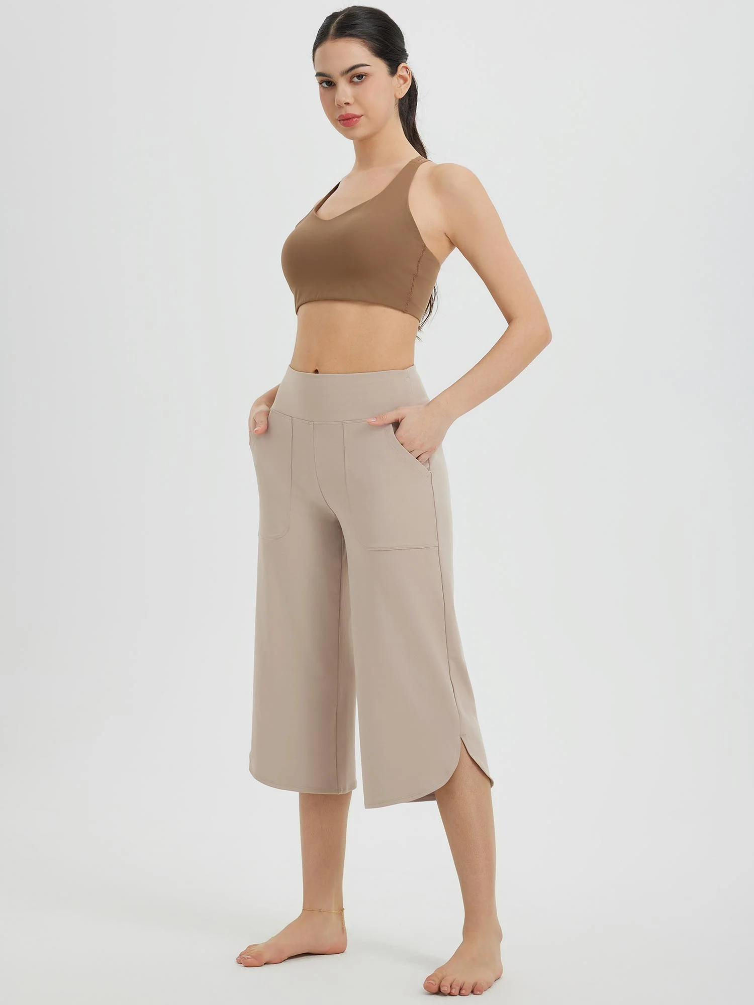 Secret Breeze Curved Hem Capris - Image 20