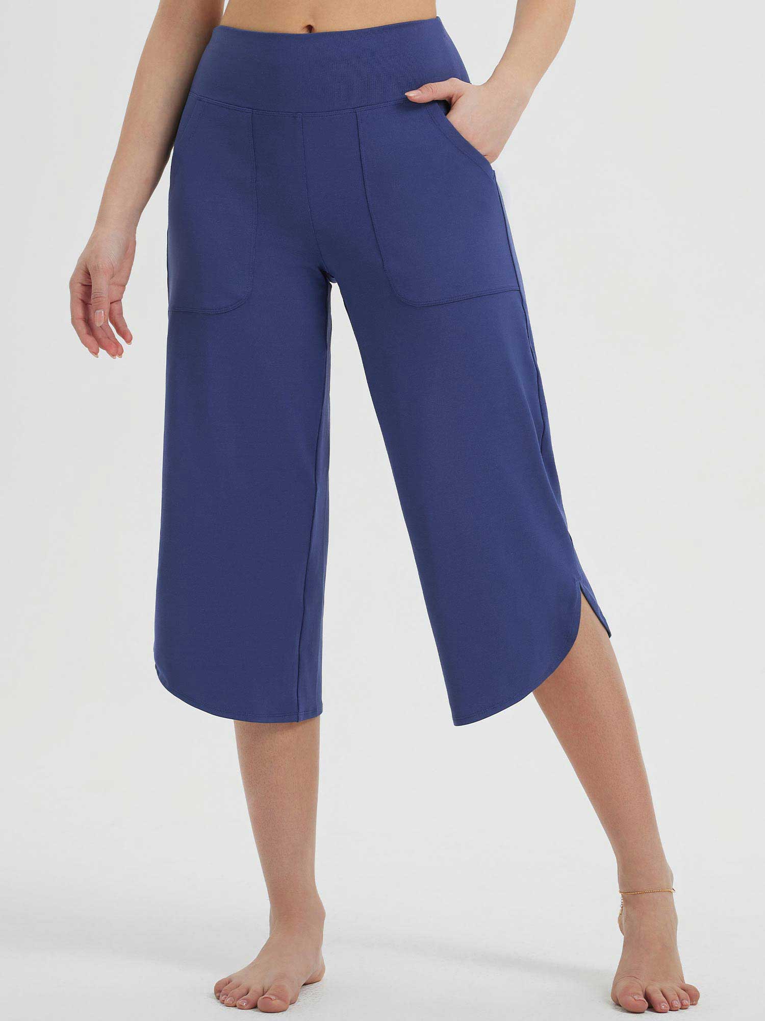 Secret Breeze Curved Hem Capris - Image 25