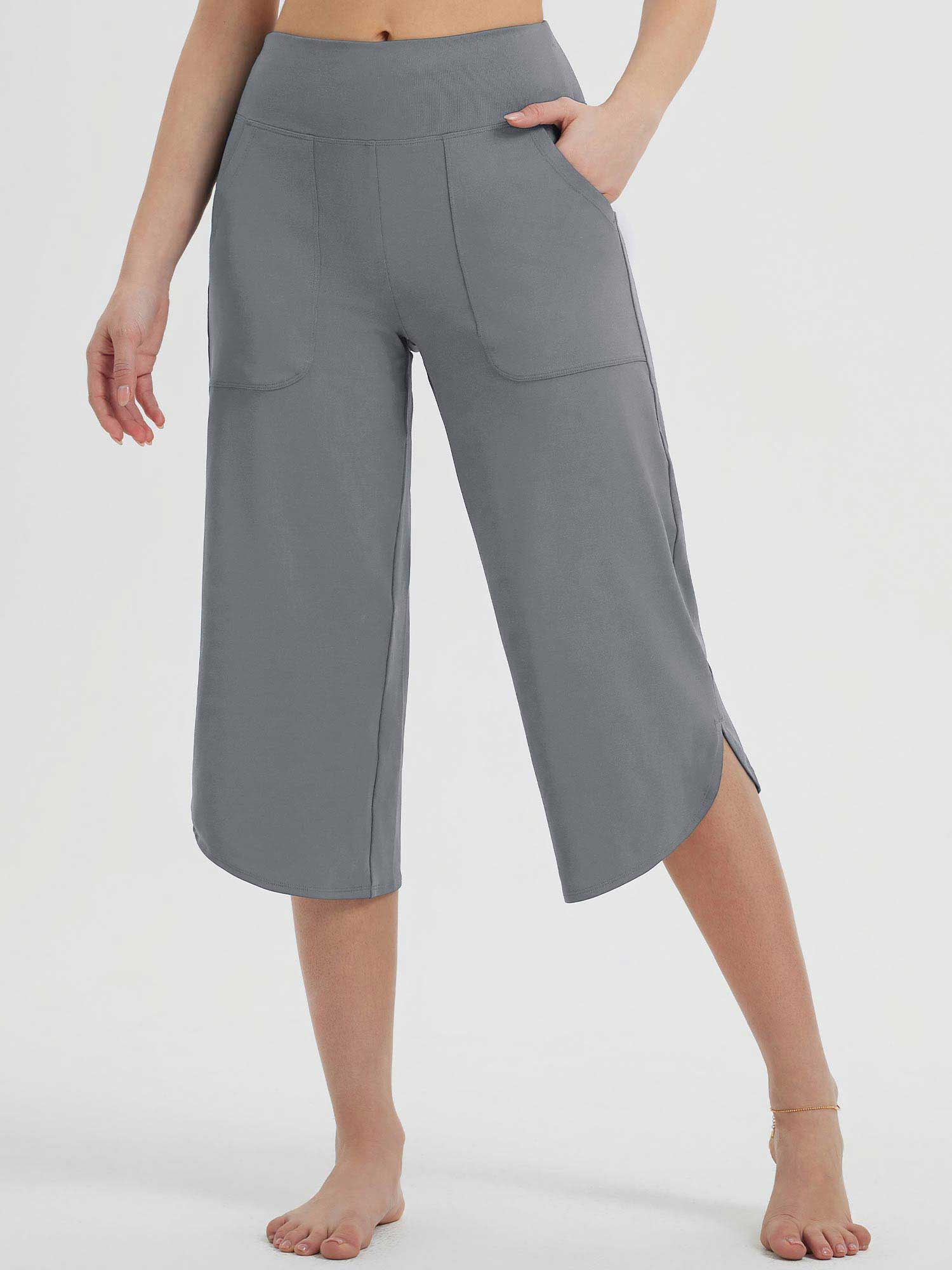 Secret Breeze Curved Hem Capris - Image 7