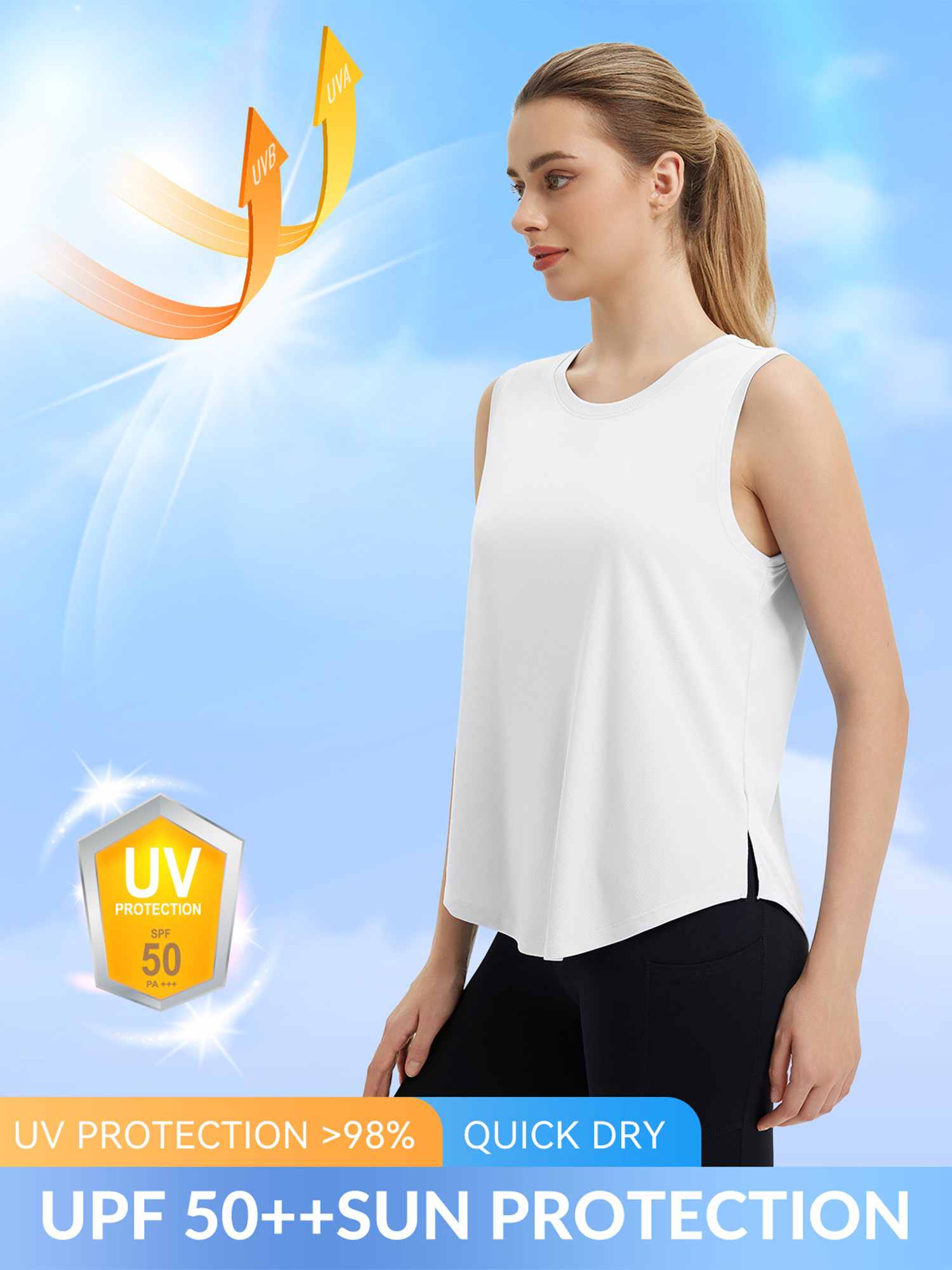Women's Sleeveless Racerback Running Tank - Image 30