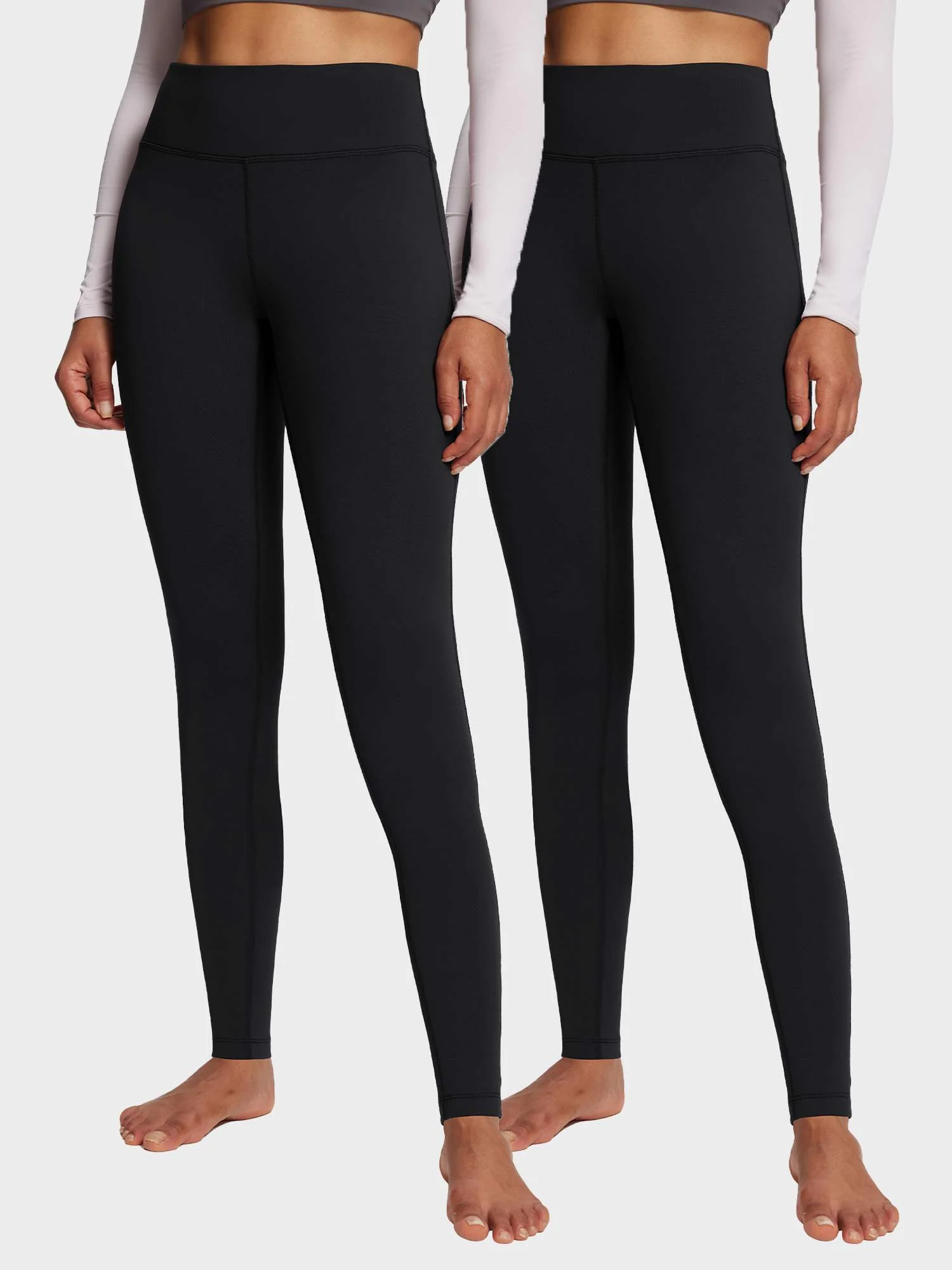 Thermal Warm Yoga Fleece Lined Leggings (2-Pack) - Image 2