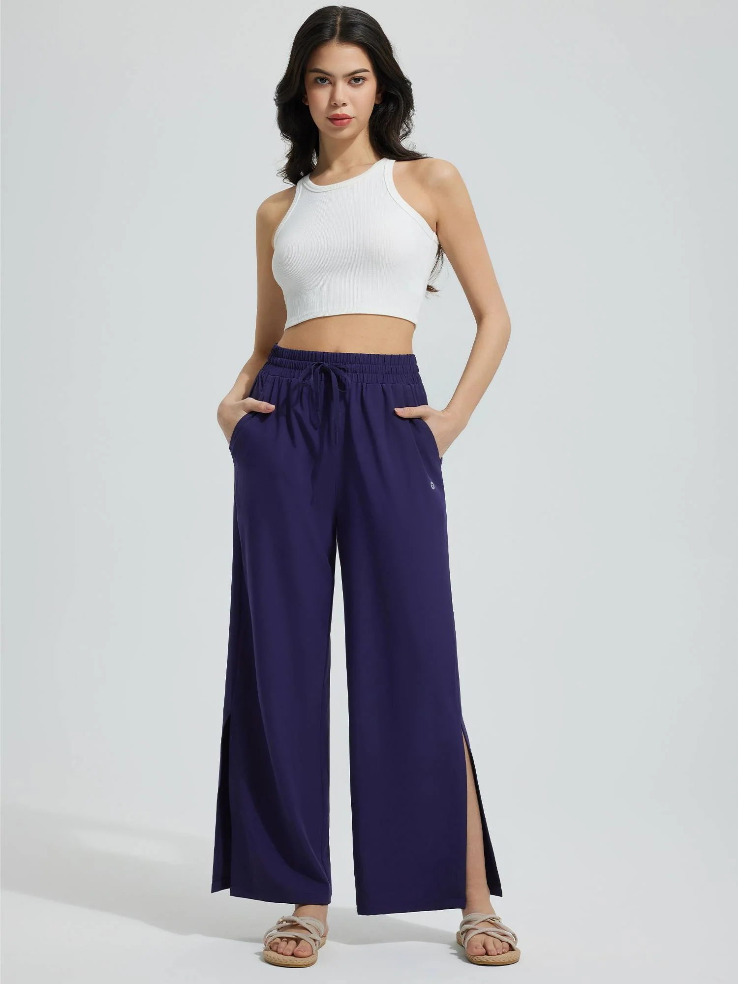 Women's UPF 50+ Quick-Dry Wide-Leg Swim Pants - Image 12