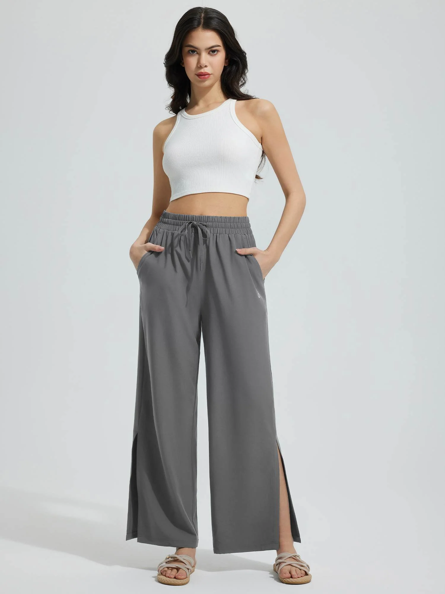 Women's UPF 50+ Quick-Dry Wide-Leg Swim Pants - Image 18