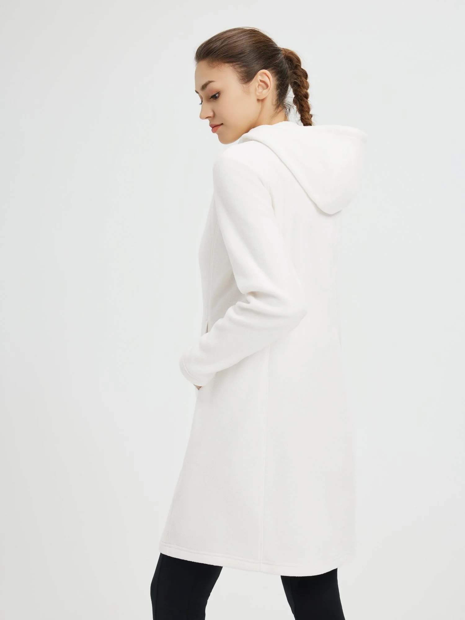 Women’s Outdoor Knit Hooded Fleece Dress - Image 15