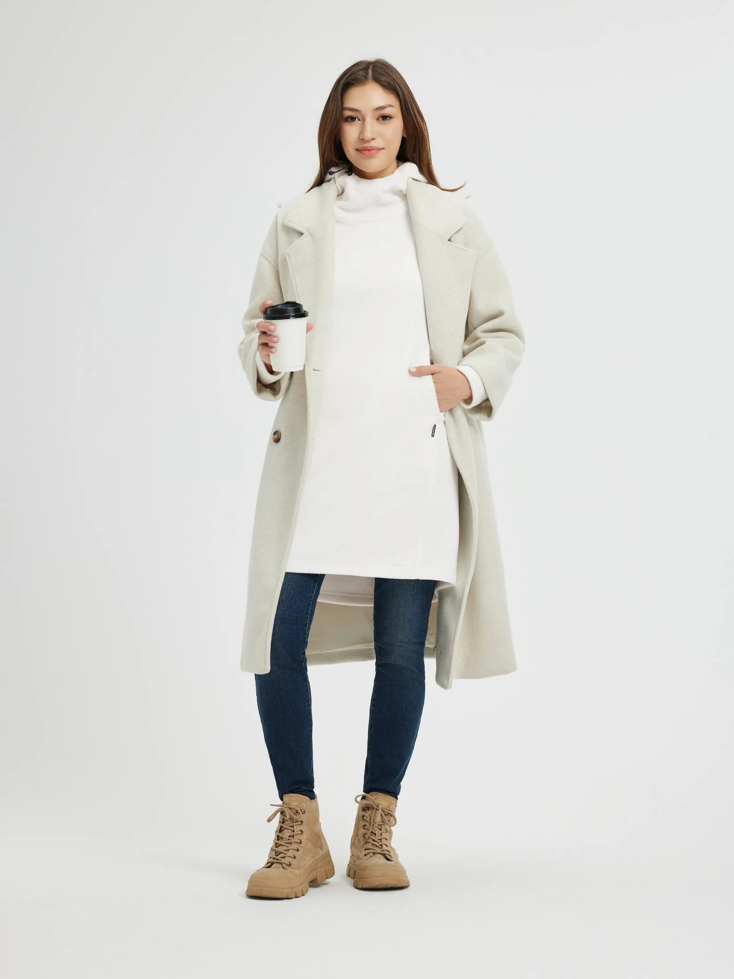 Women’s Outdoor Knit Hooded Fleece Dress - Image 18