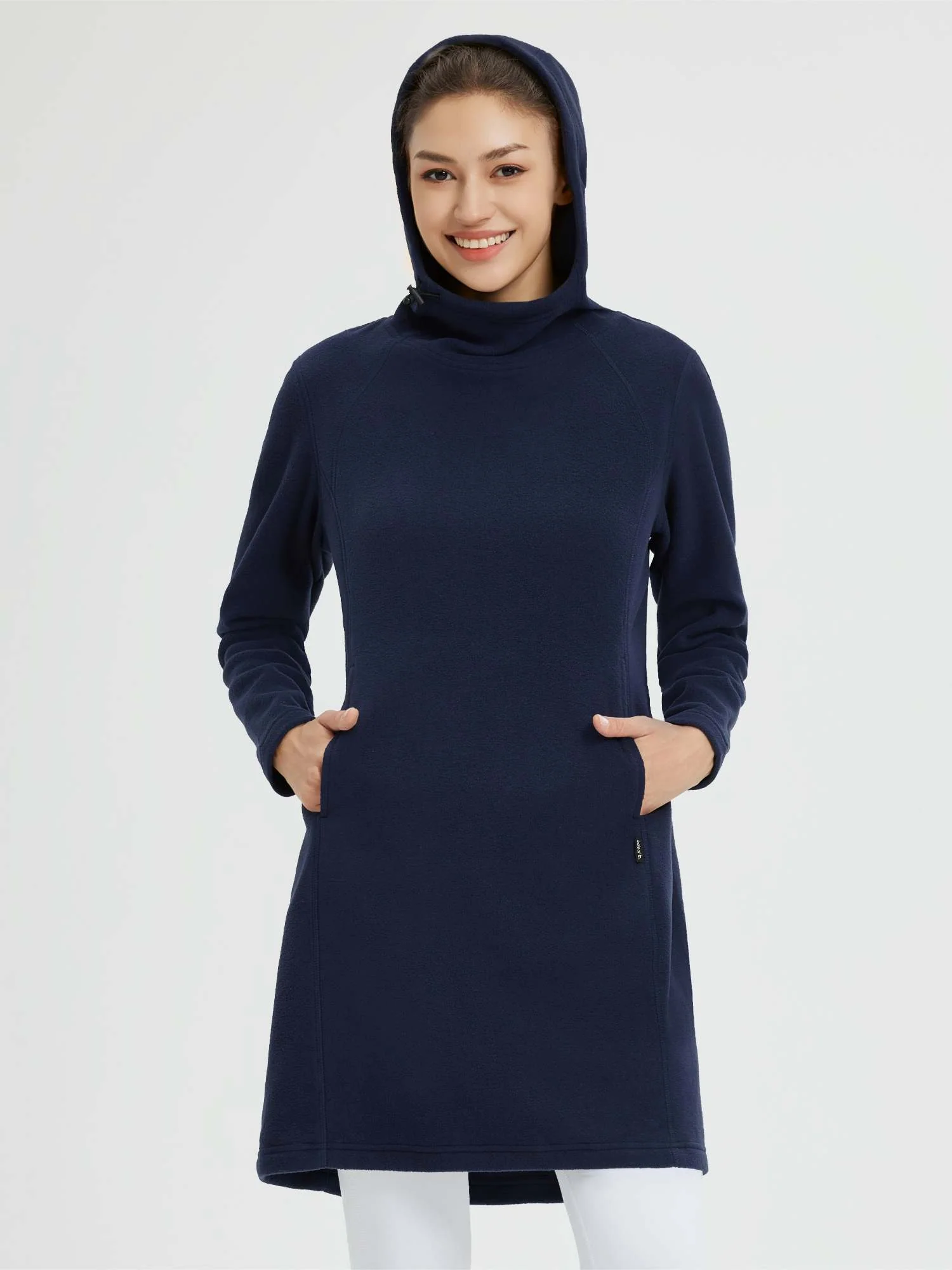 Women’s Outdoor Knit Hooded Fleece Dress - Image 19