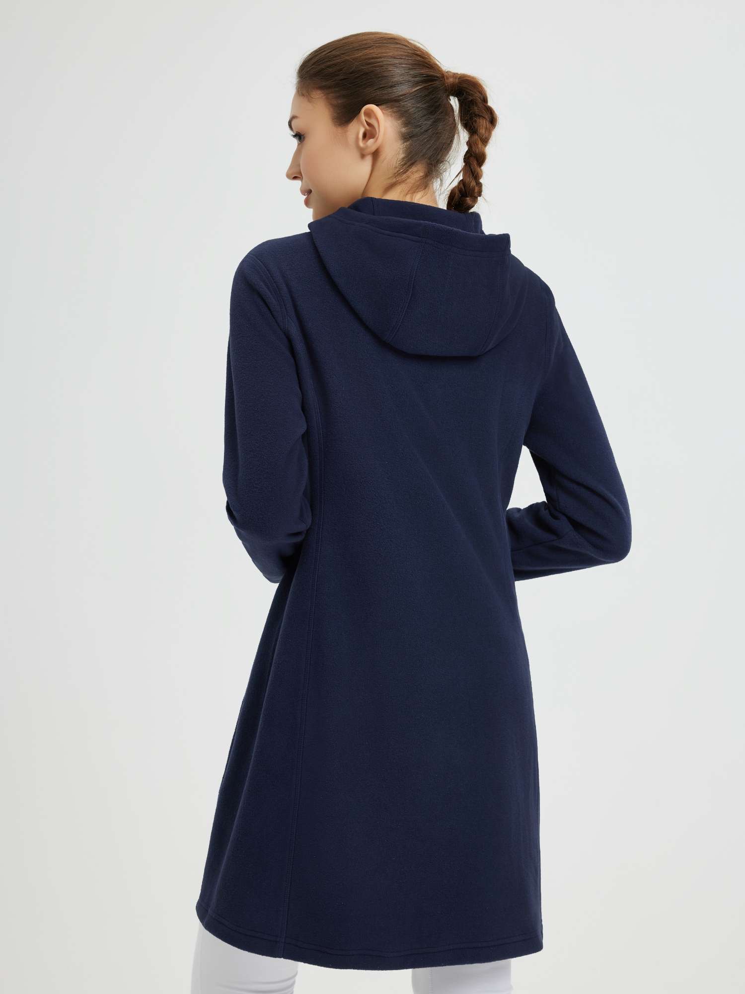 Women’s Outdoor Knit Hooded Fleece Dress - Image 22