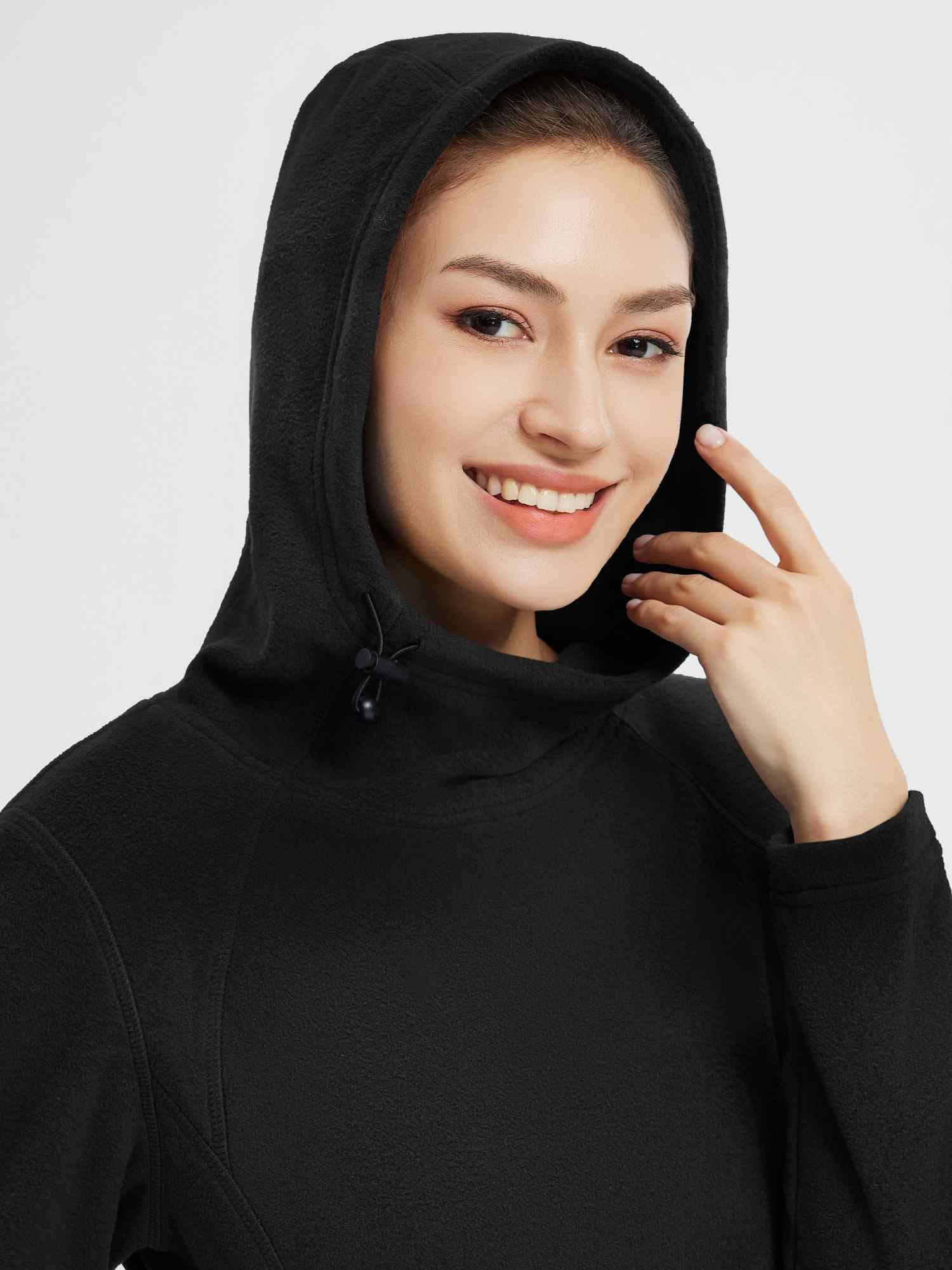 Women’s Outdoor Knit Hooded Fleece Dress - Image 9