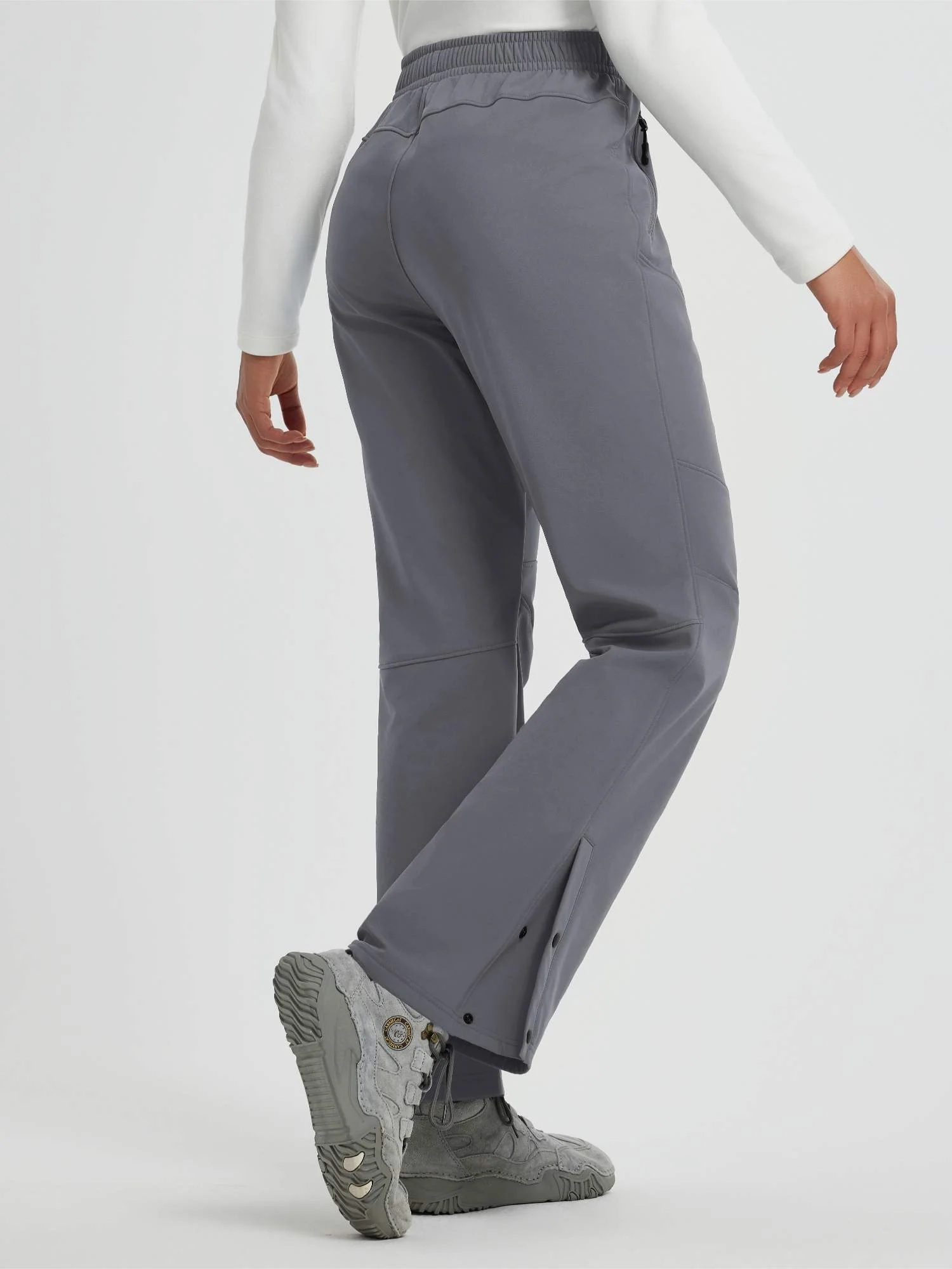 Women's Outdoor Softshell Straight-Leg Zipper Pocket Pants - Image 5