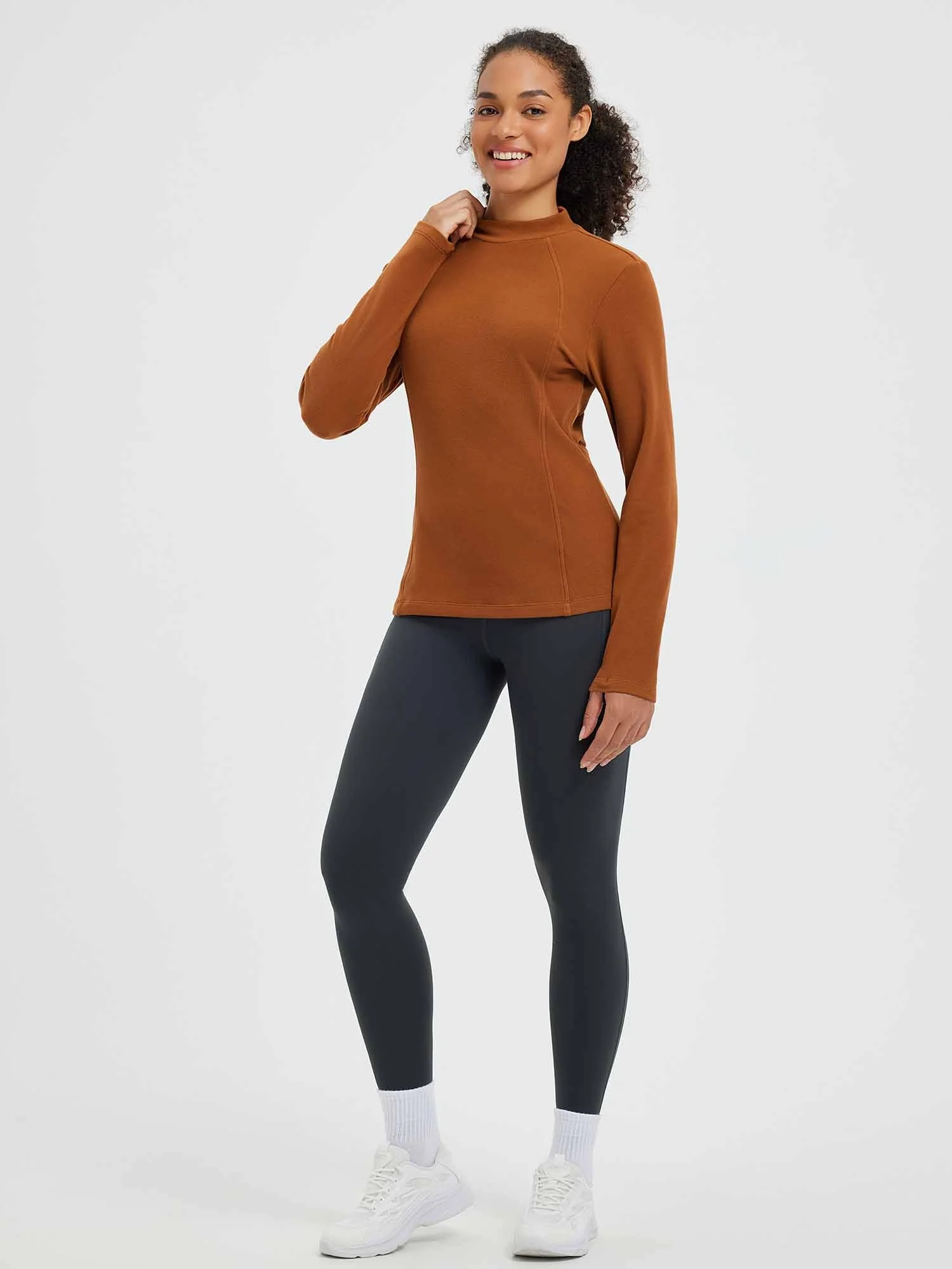 Running Half-Turtleneck Fleece Long-Sleeve T-Shirt - Image 10