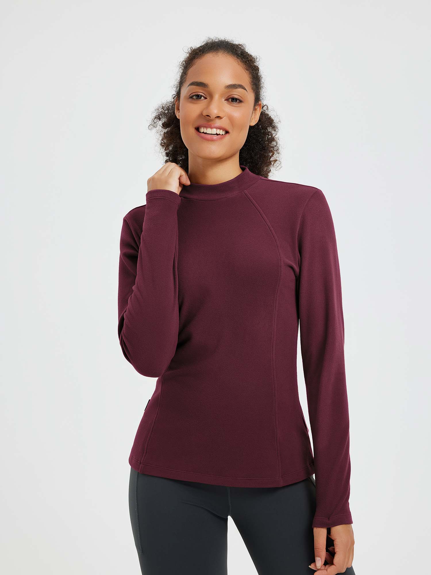 Running Half-Turtleneck Fleece Long-Sleeve T-Shirt - Image 16
