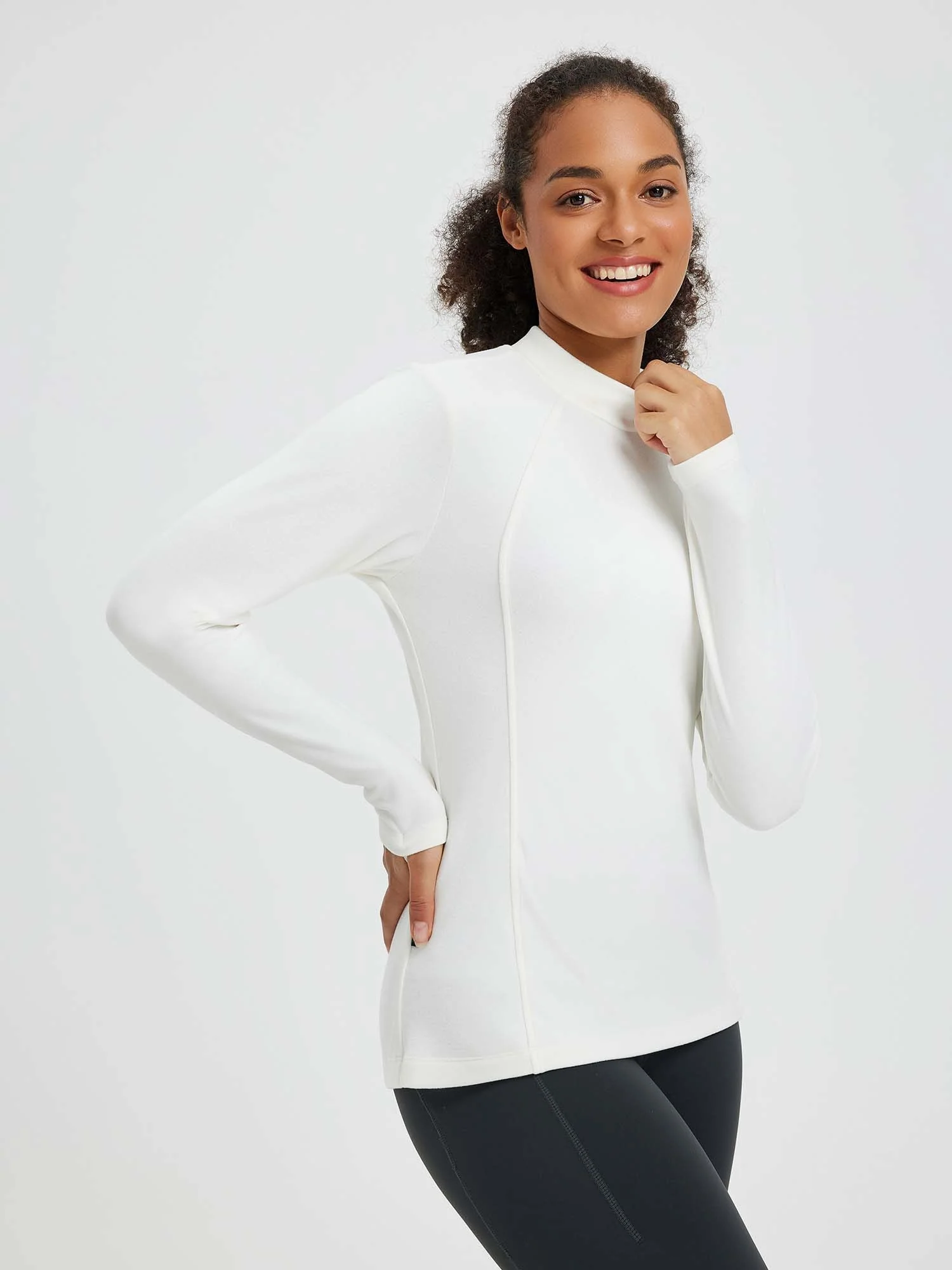 Running Half-Turtleneck Fleece Long-Sleeve T-Shirt - Image 19