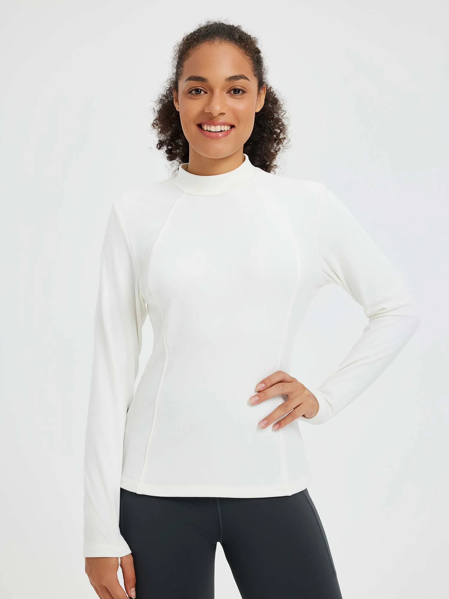Running Half-Turtleneck Fleece Long-Sleeve T-Shirt - Image 22