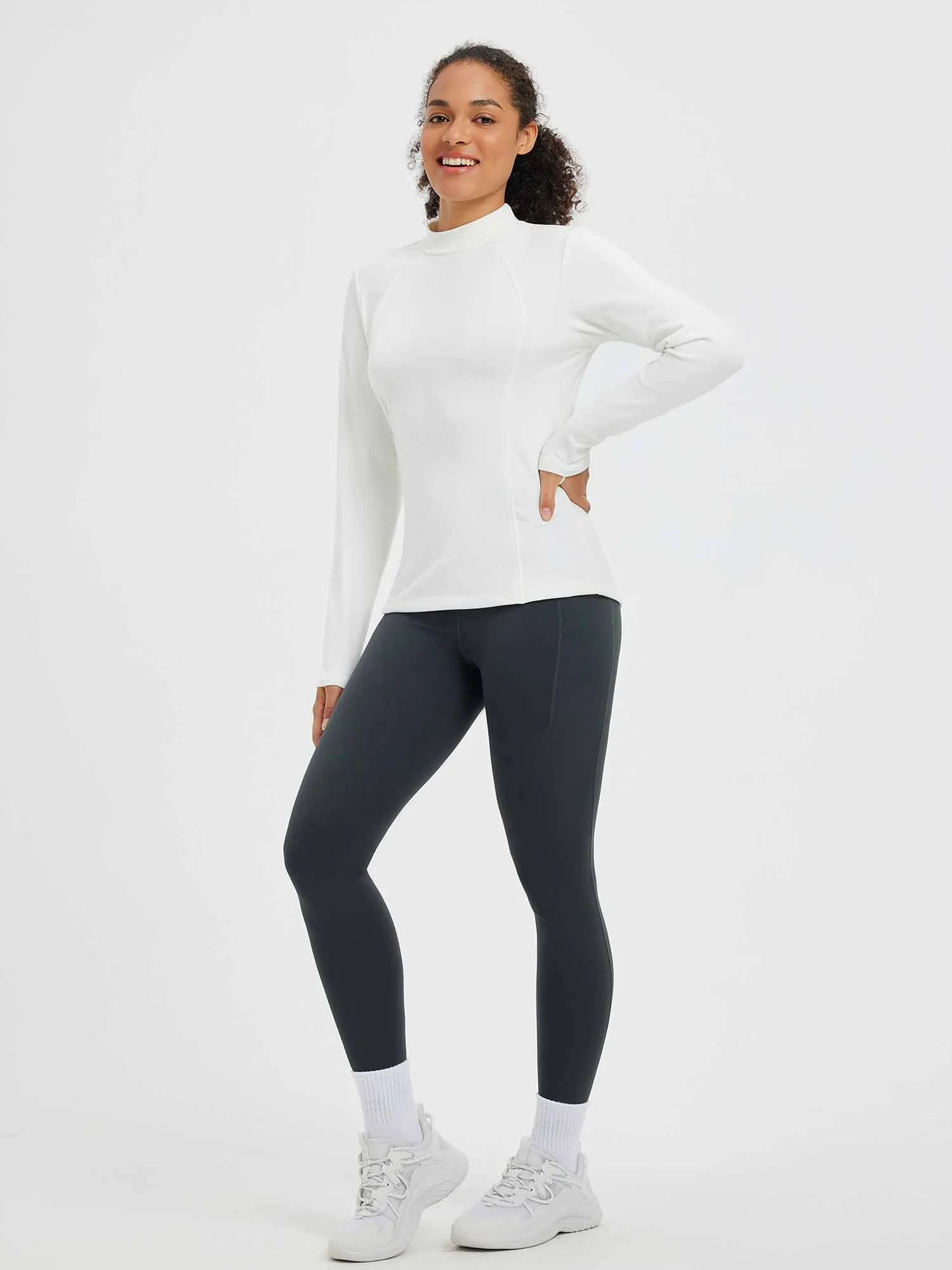 Running Half-Turtleneck Fleece Long-Sleeve T-Shirt - Image 24