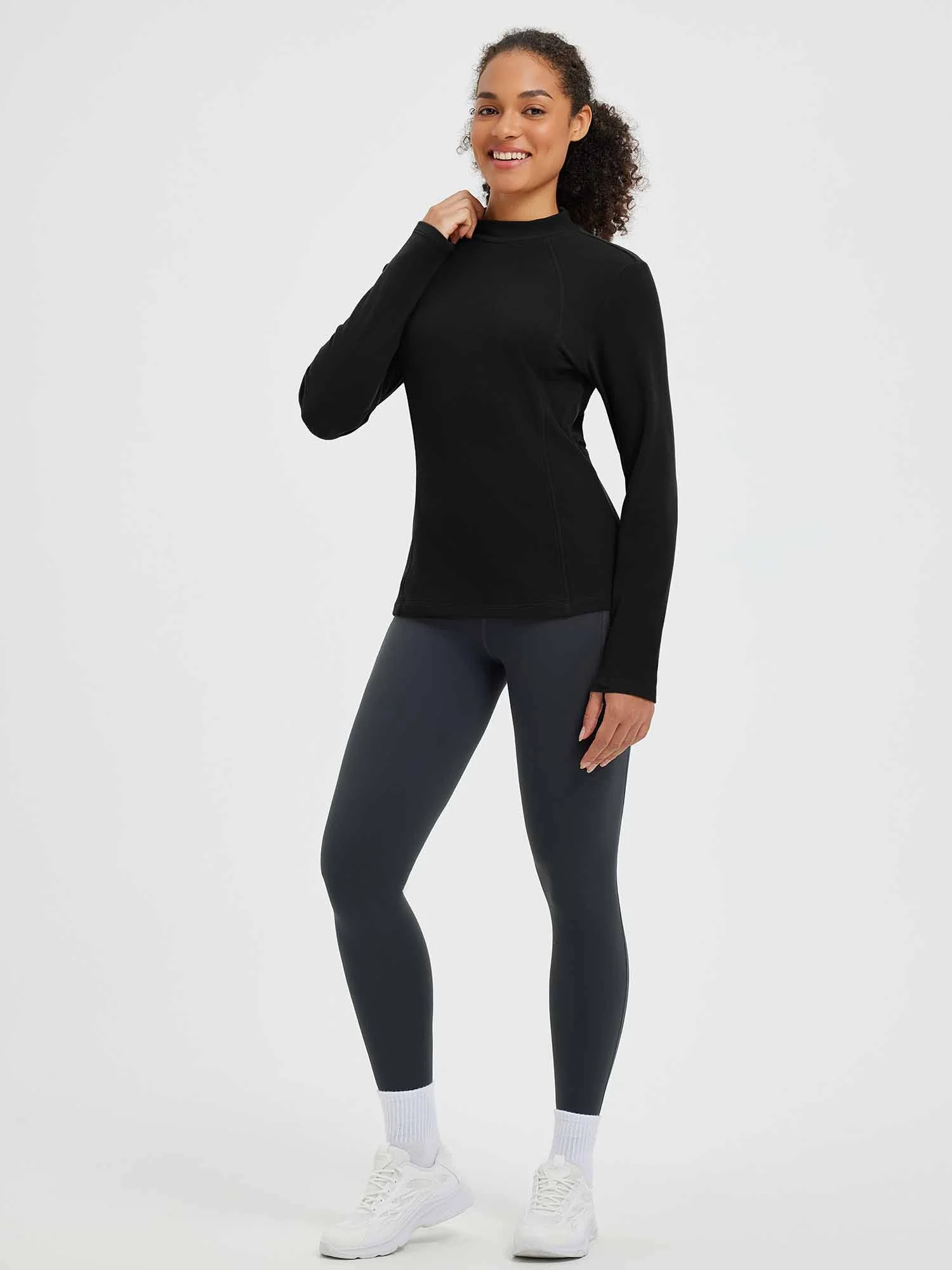 Running Half-Turtleneck Fleece Long-Sleeve T-Shirt - Image 6