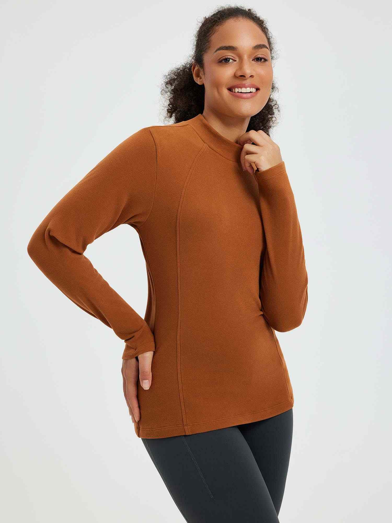 Running Half-Turtleneck Fleece Long-Sleeve T-Shirt - Image 8