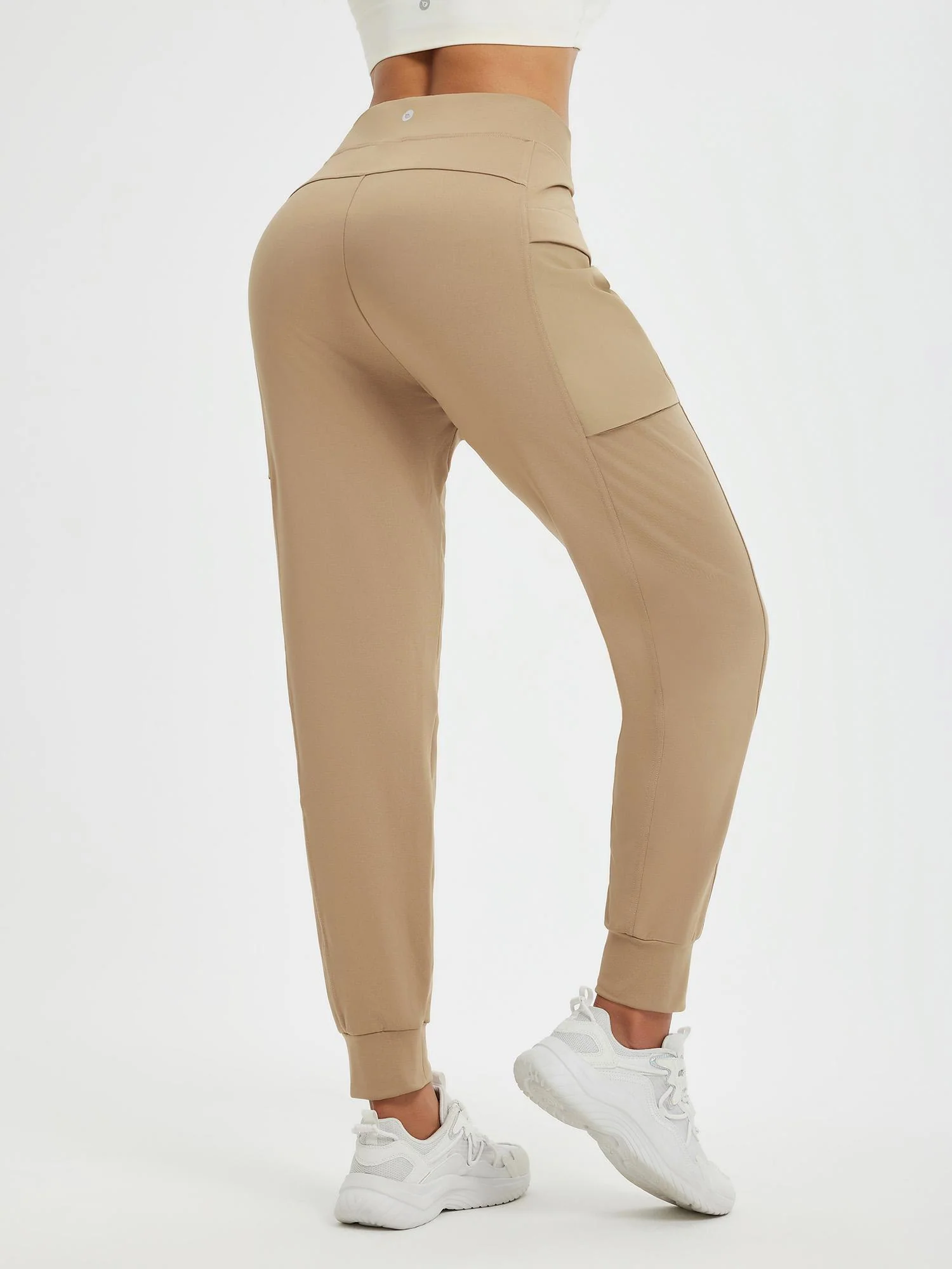 Women’s Running Patchwork Pockets Fleece Cuffed Pants - Image 22