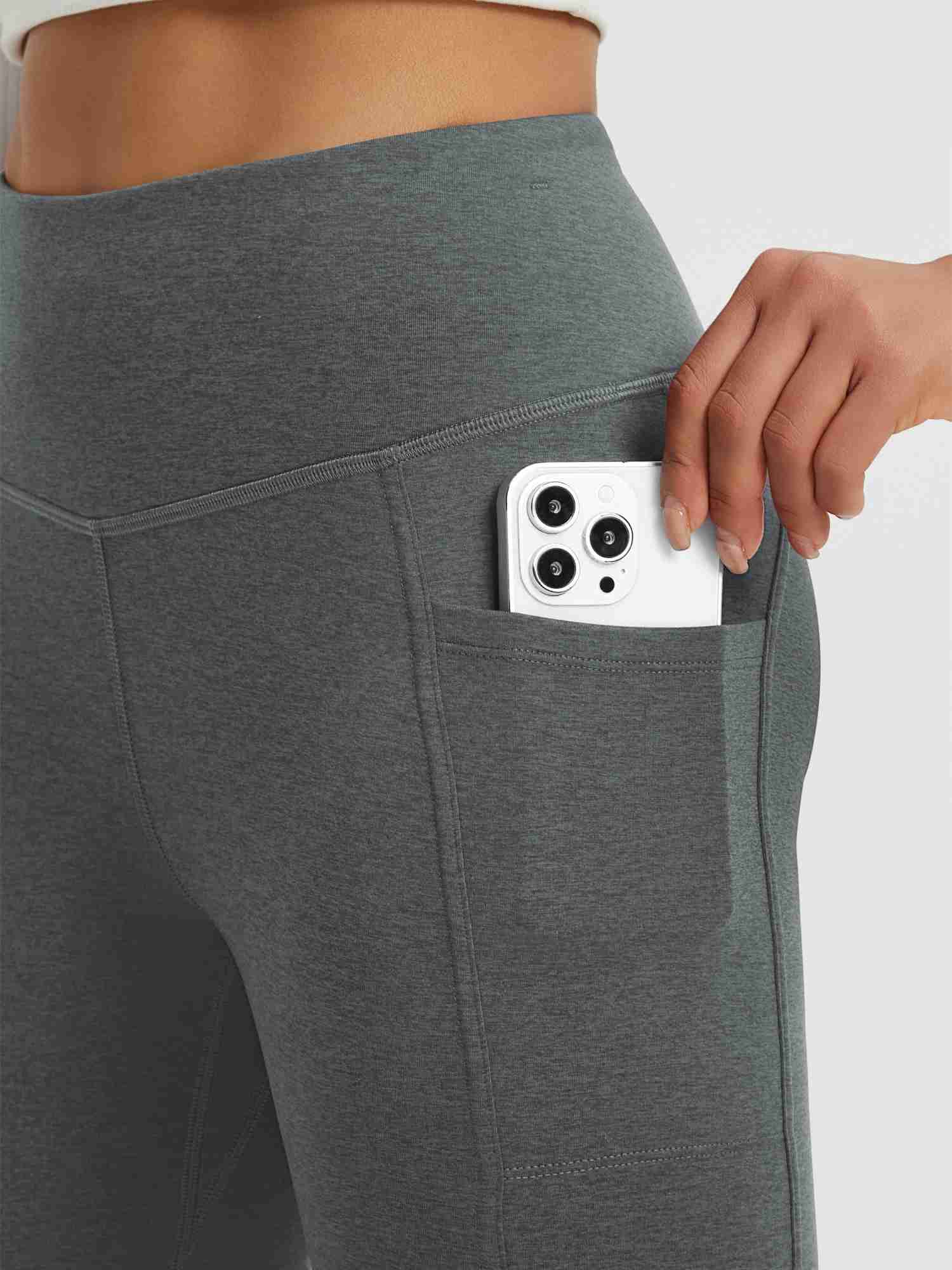 Women’s Yoga Floral Fleece High-Waisted Flared Pants - Image 15