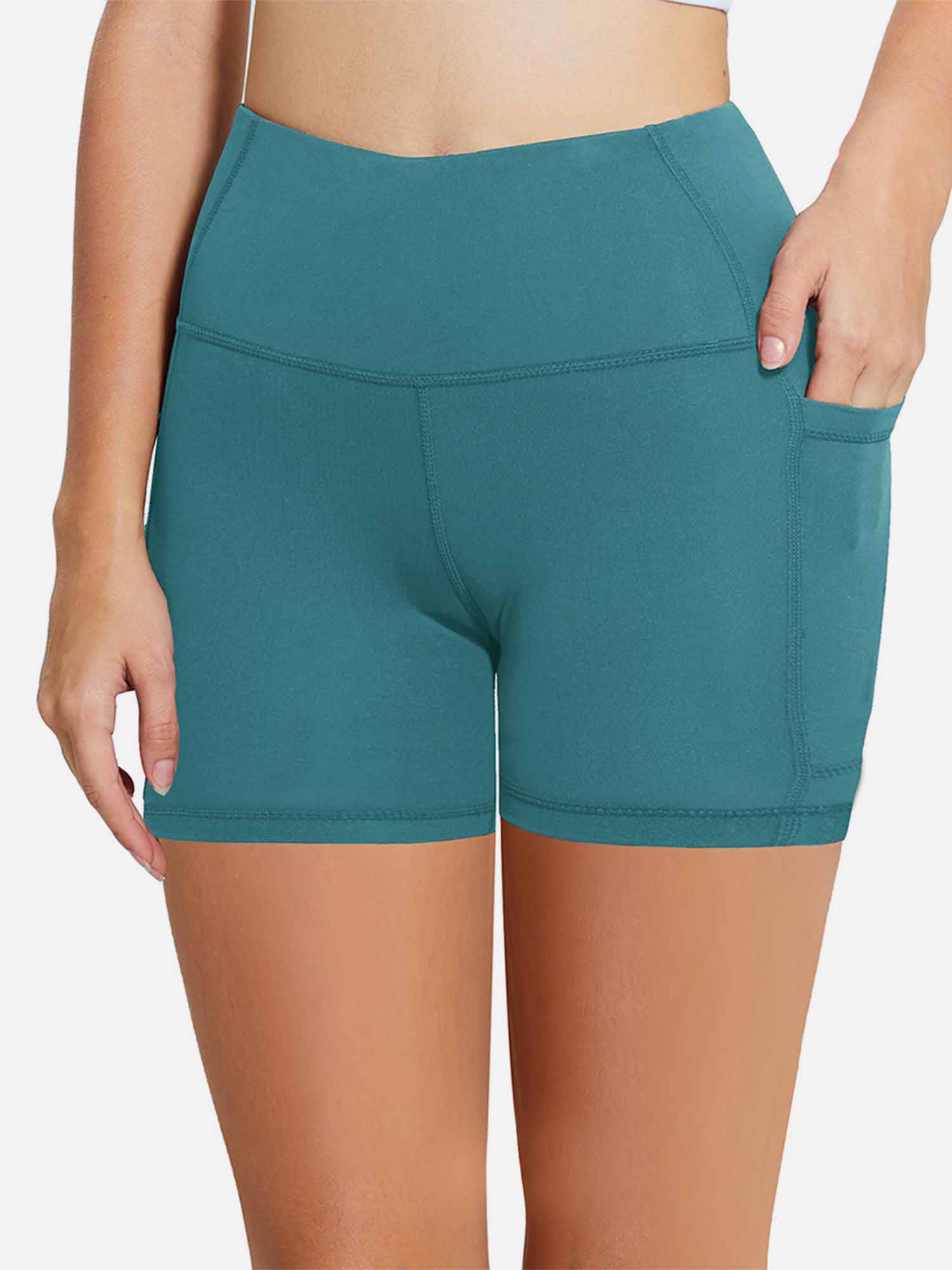 Women's 5" High-Waisted Compression Biker Shorts - Image 31