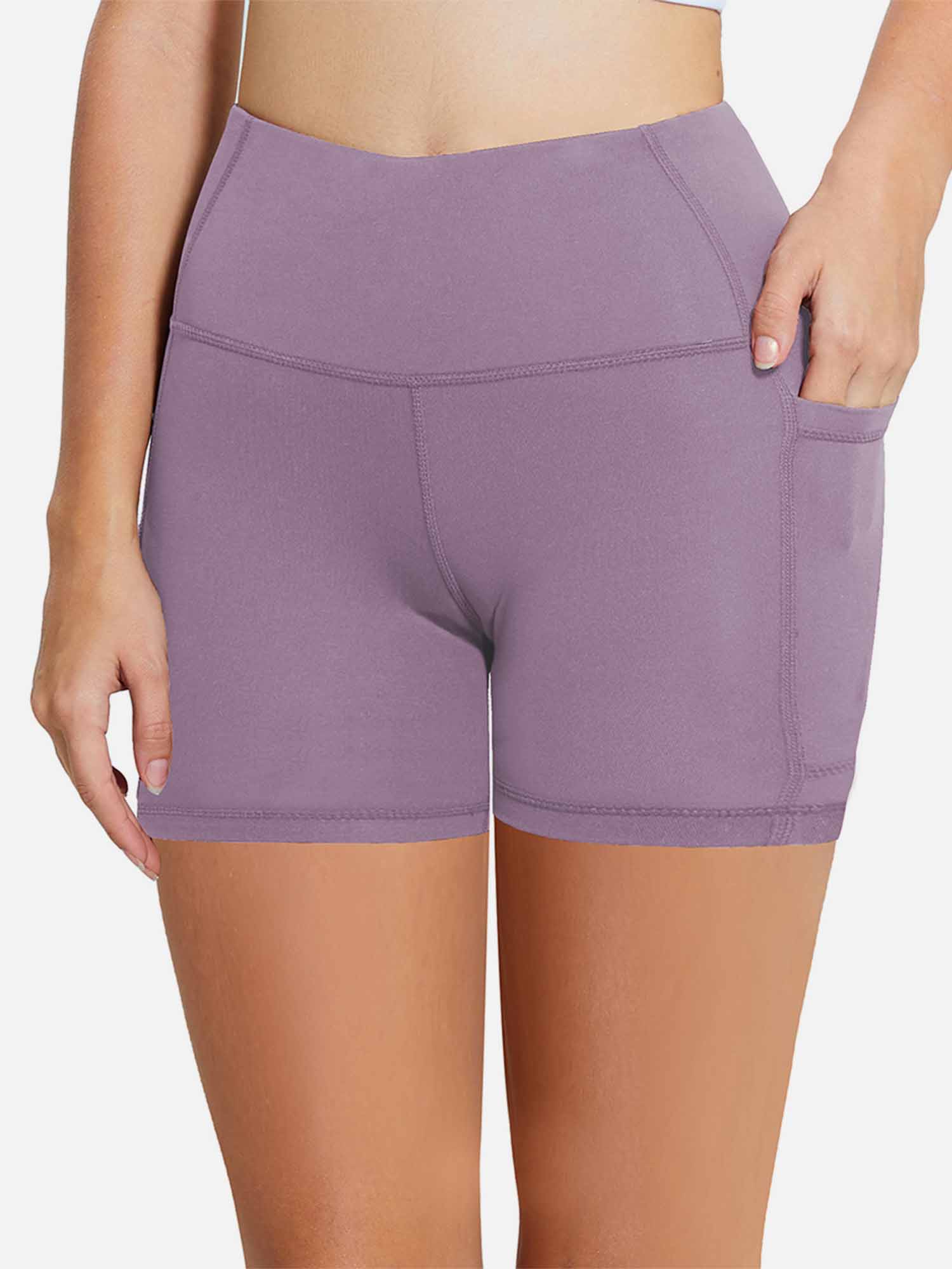 Women's 5" High-Waisted Compression Biker Shorts - Image 48