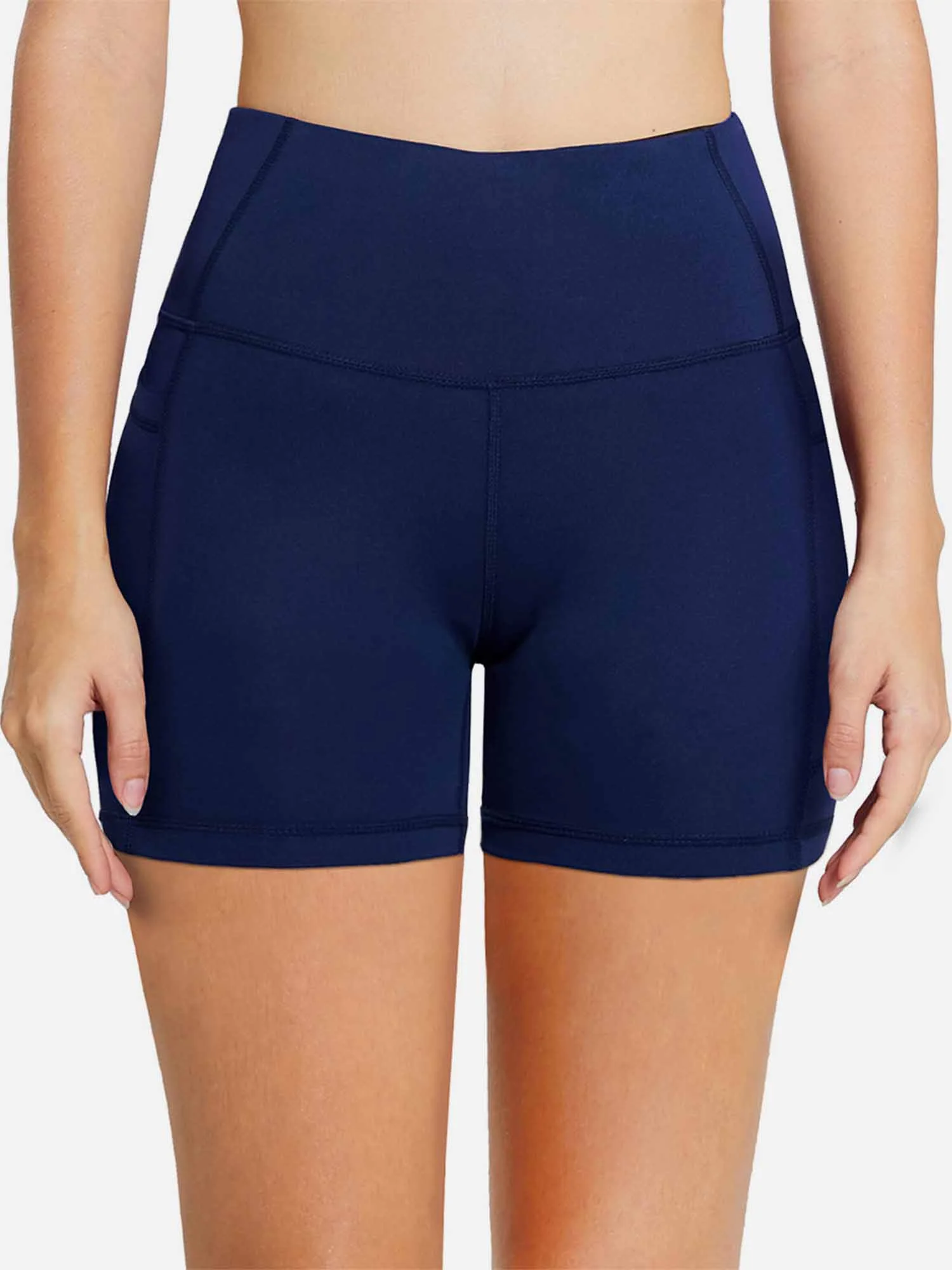 Women's 5" High-Waisted Compression Biker Shorts - Image 6