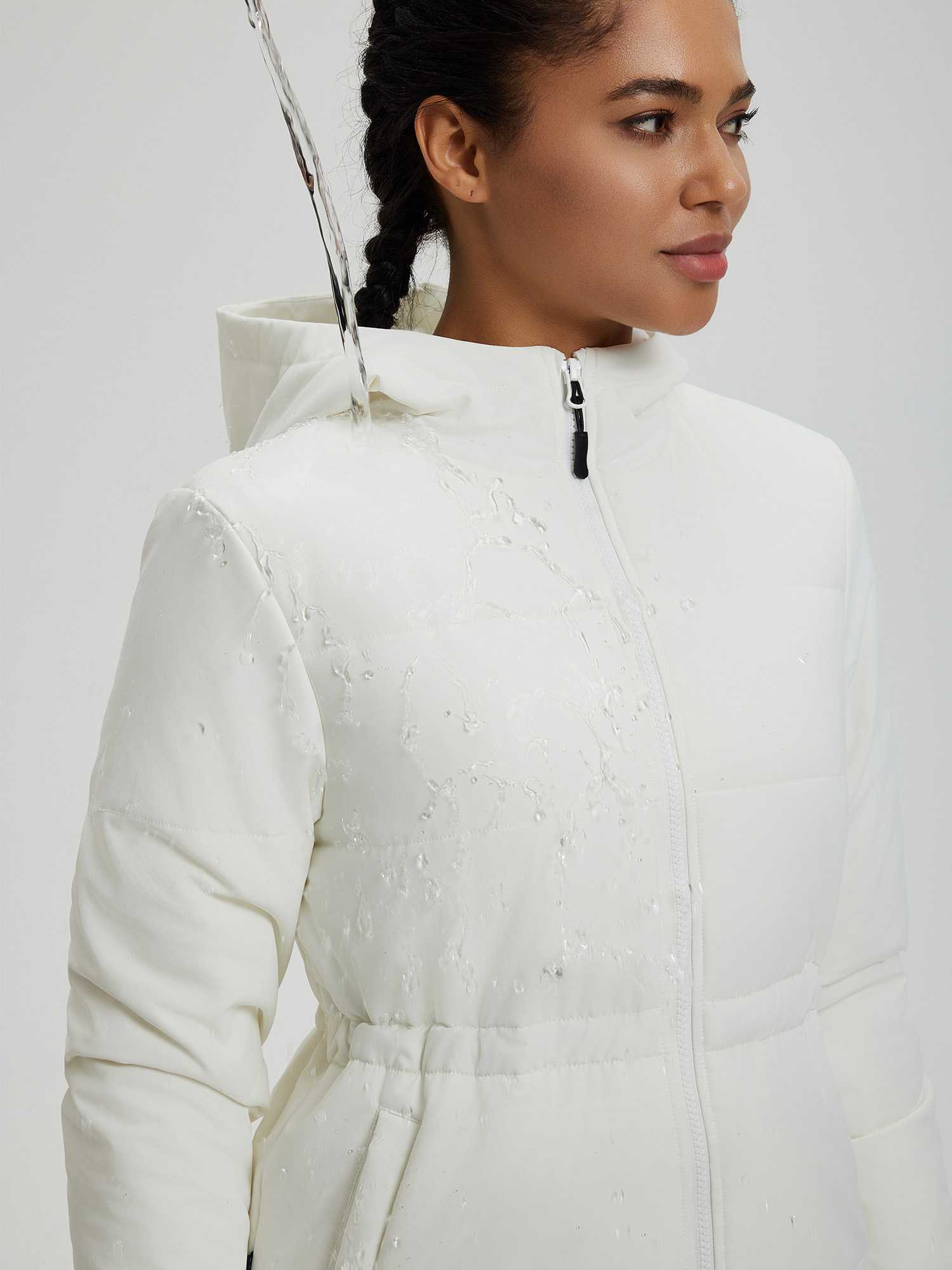 Women's Cinch Waist Puffer Jacket - Image 15