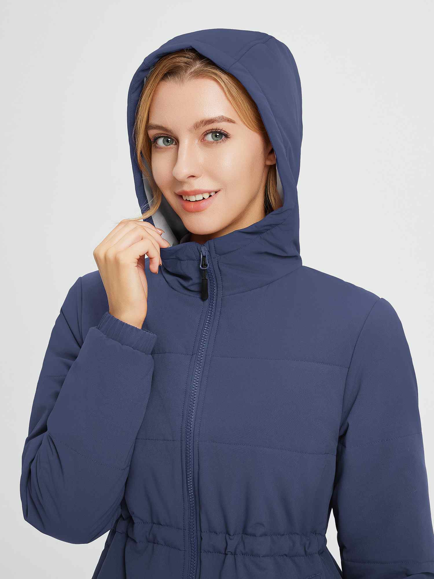 Women's Cinch Waist Puffer Jacket - Image 20