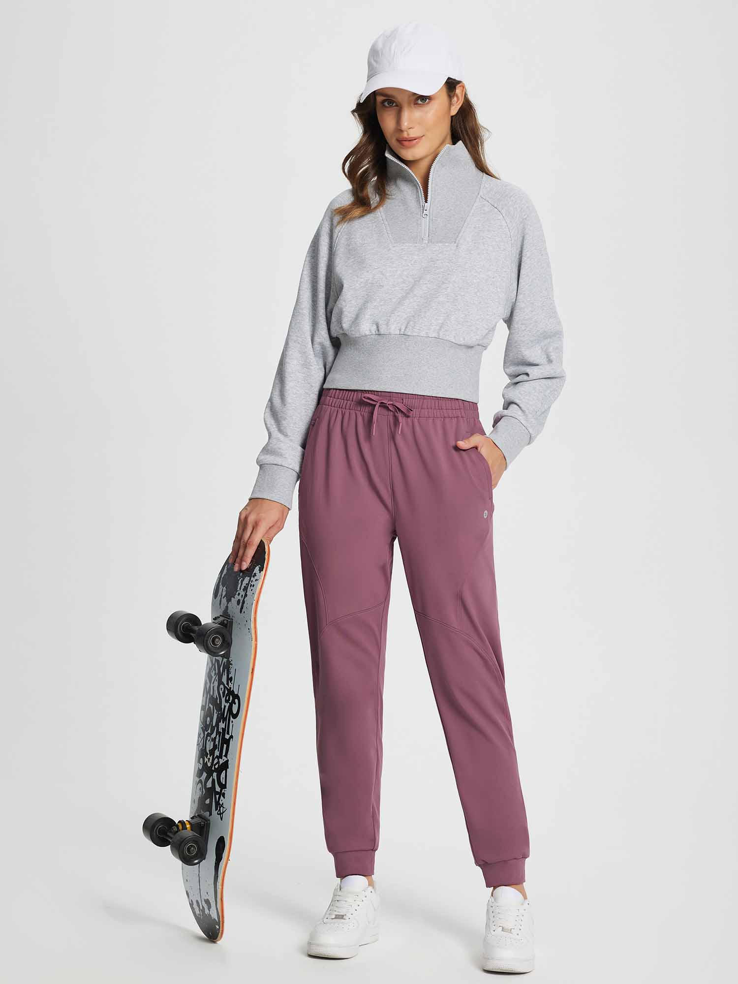 Women's Drawstring Fleece Jogger Pants - Image 6