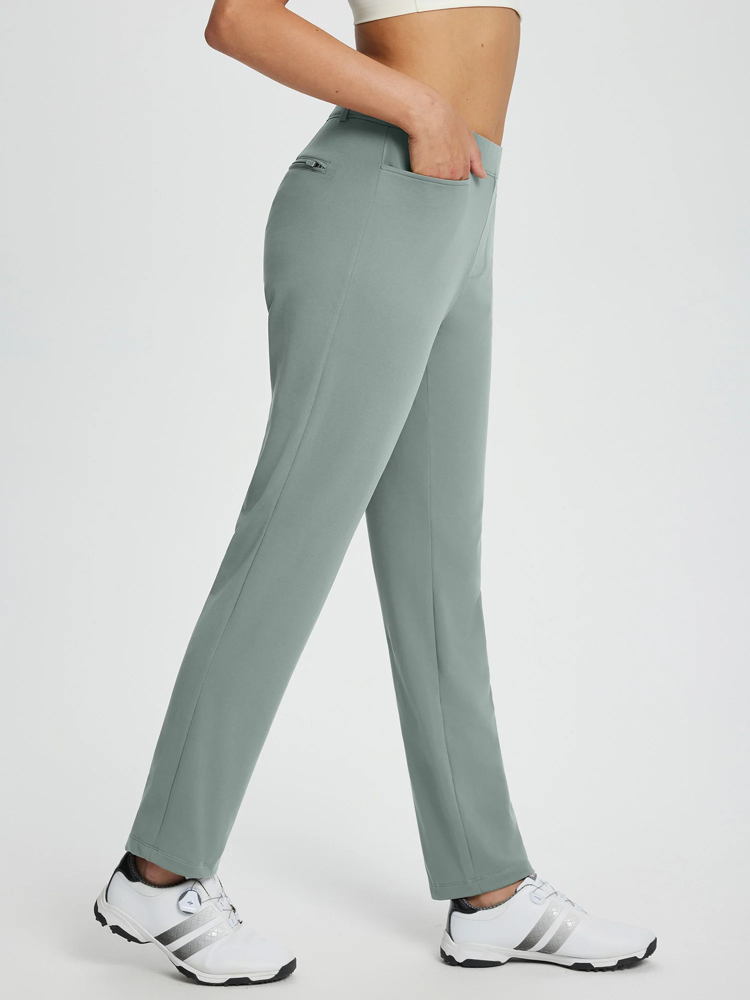 Women's Fleece-Lined Straight-Leg Golf Pants - Image 4